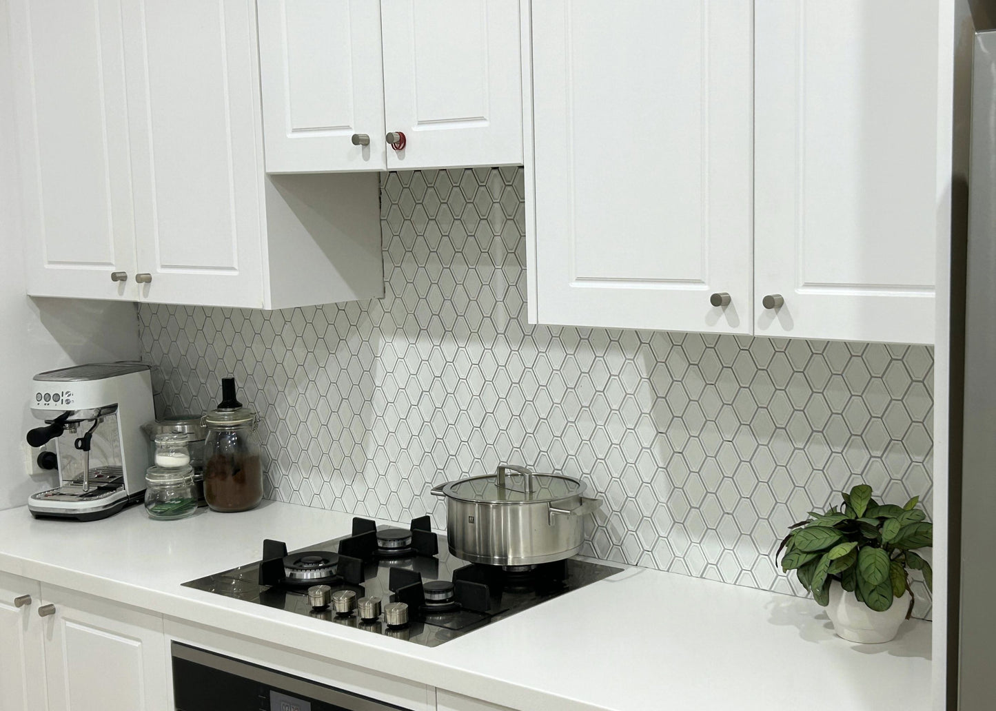 White Matt Internal Honeycombe-HONEYCOMBE-Mosaic Mode