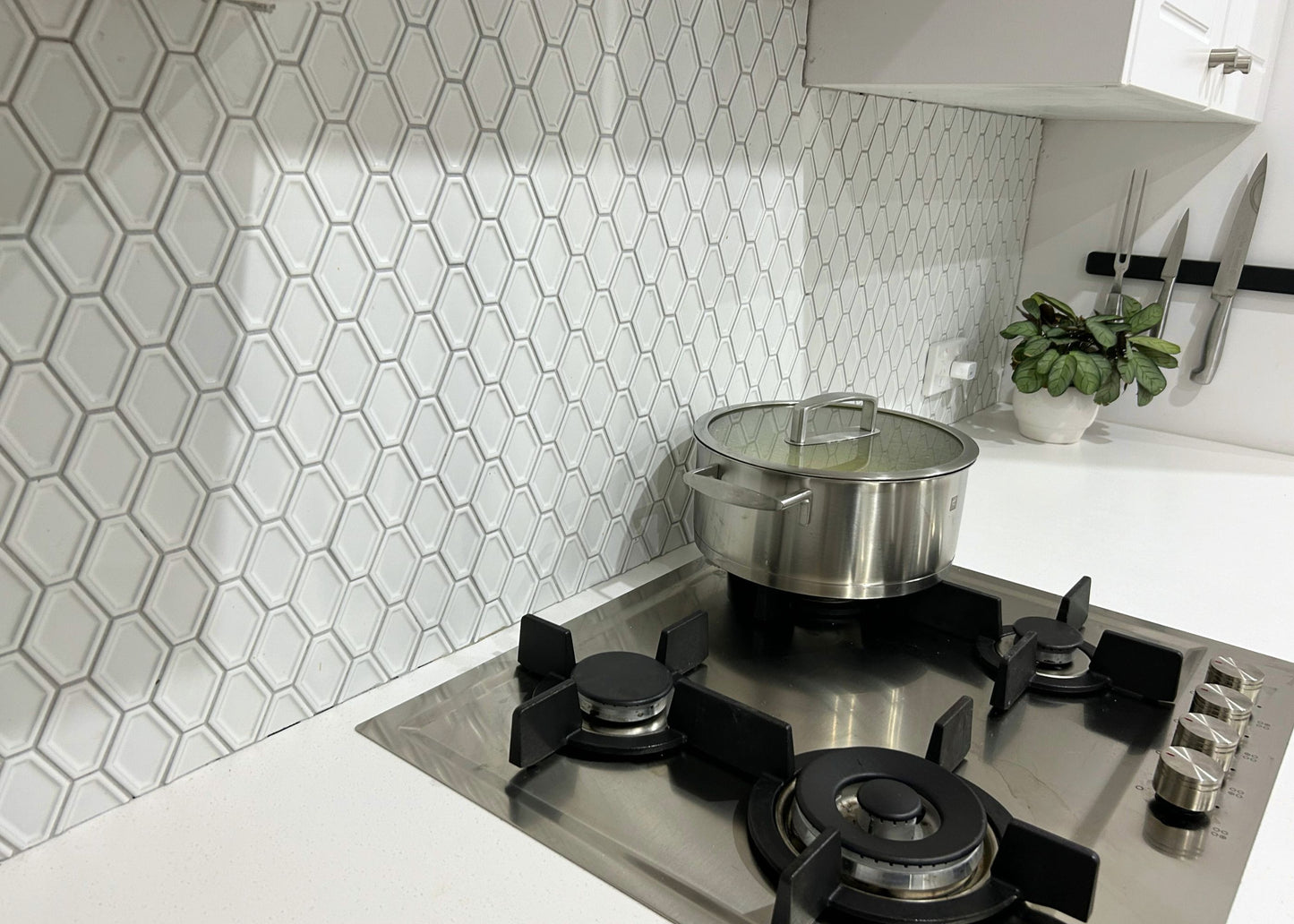 White Matt Internal Honeycombe-HONEYCOMBE-Mosaic Mode