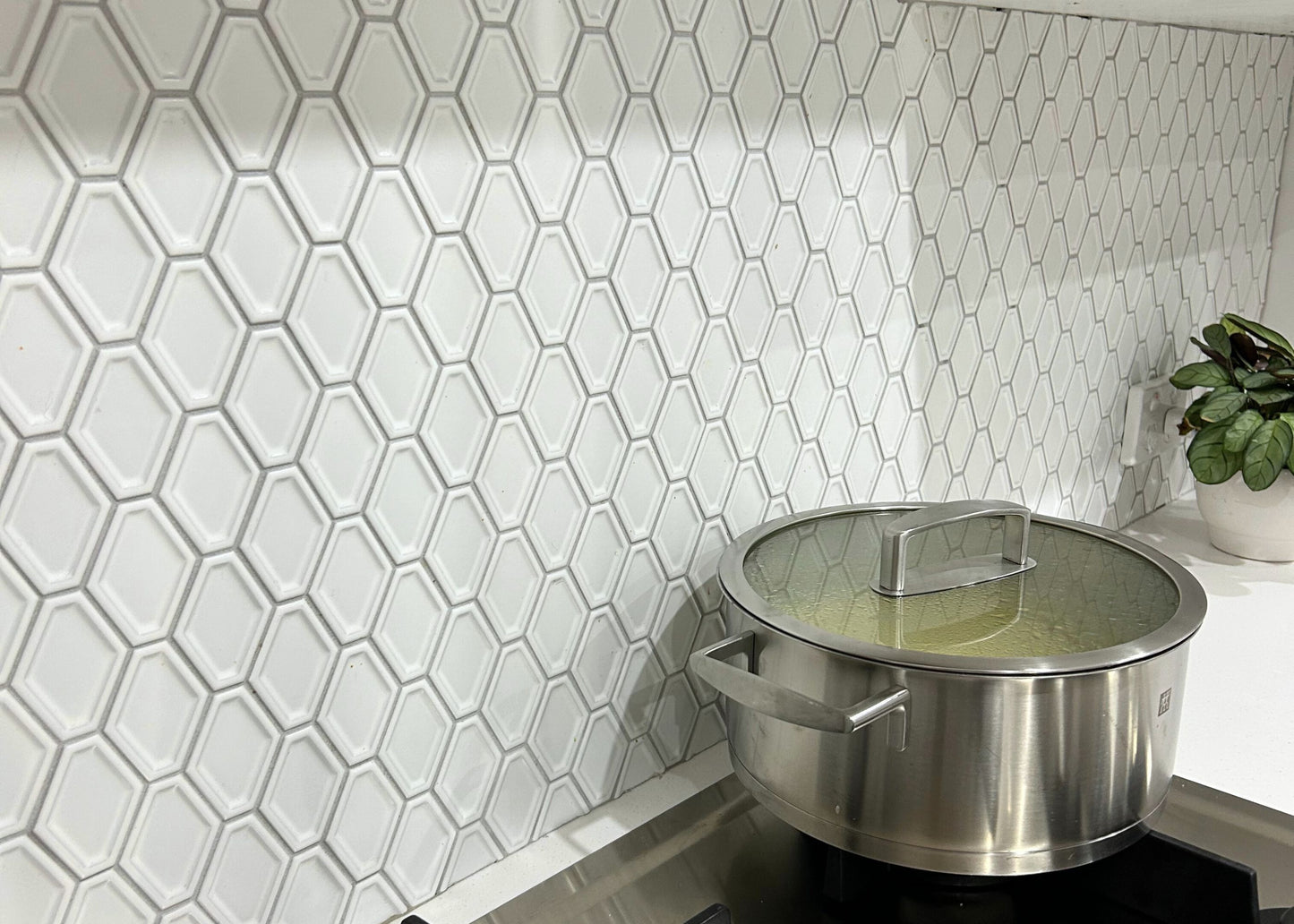White Matt Internal Honeycombe-HONEYCOMBE-Mosaic Mode