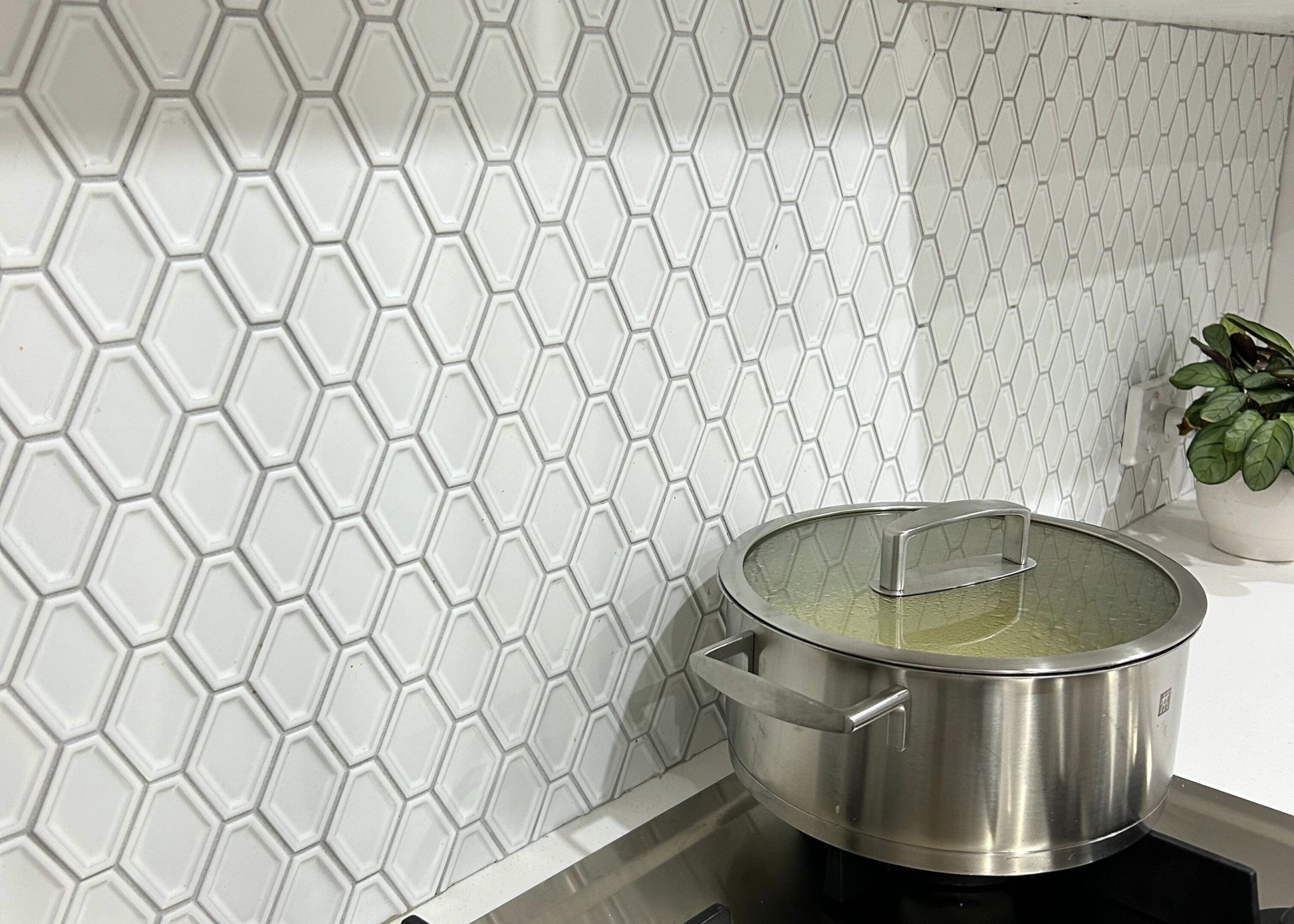 White Matt Internal Honeycombe-HONEYCOMBE-Mosaic Mode