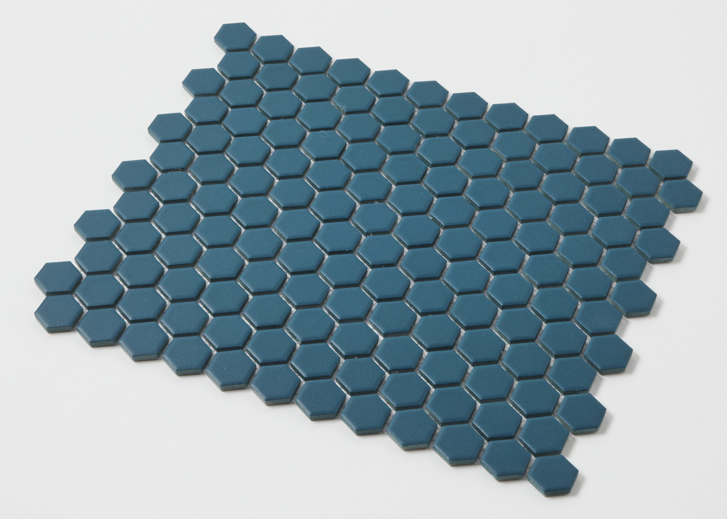 Ocean Blue Glazed Small Hexagon-HEXAGON-Mosaic Mode