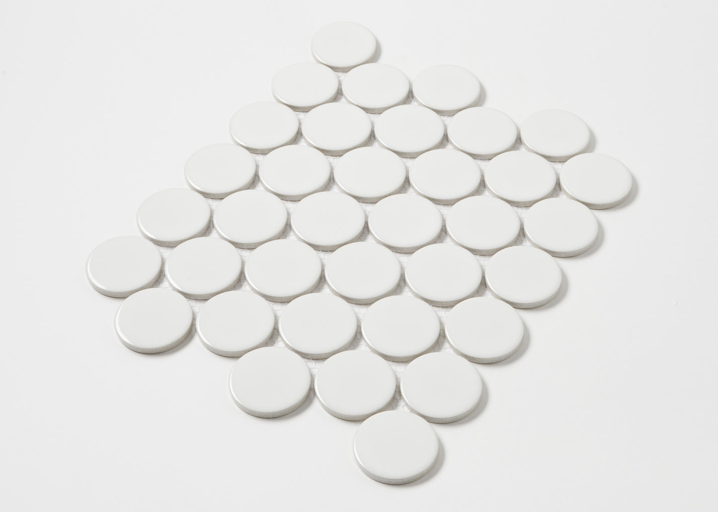 White Megalo Gloss Penny Round-PENNY ROUND-Mosaic Mode