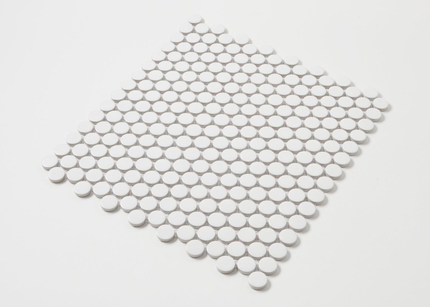 White Matt Penny Round-PENNY ROUND-Mosaic Mode