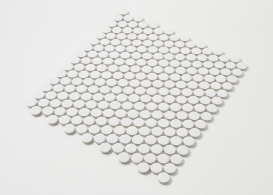 White Matt Penny Round-PENNY ROUND-Mosaic Mode