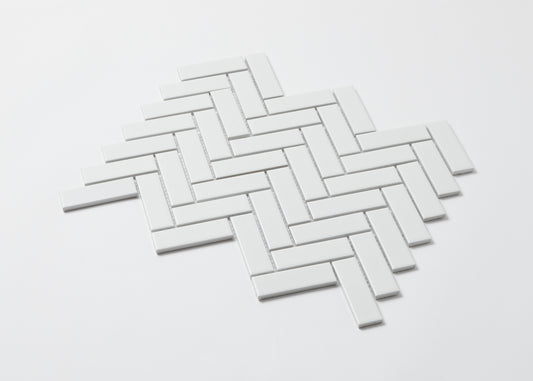 Islanda White Matt Herringbone-HERRINGBONE-Mosaic Mode