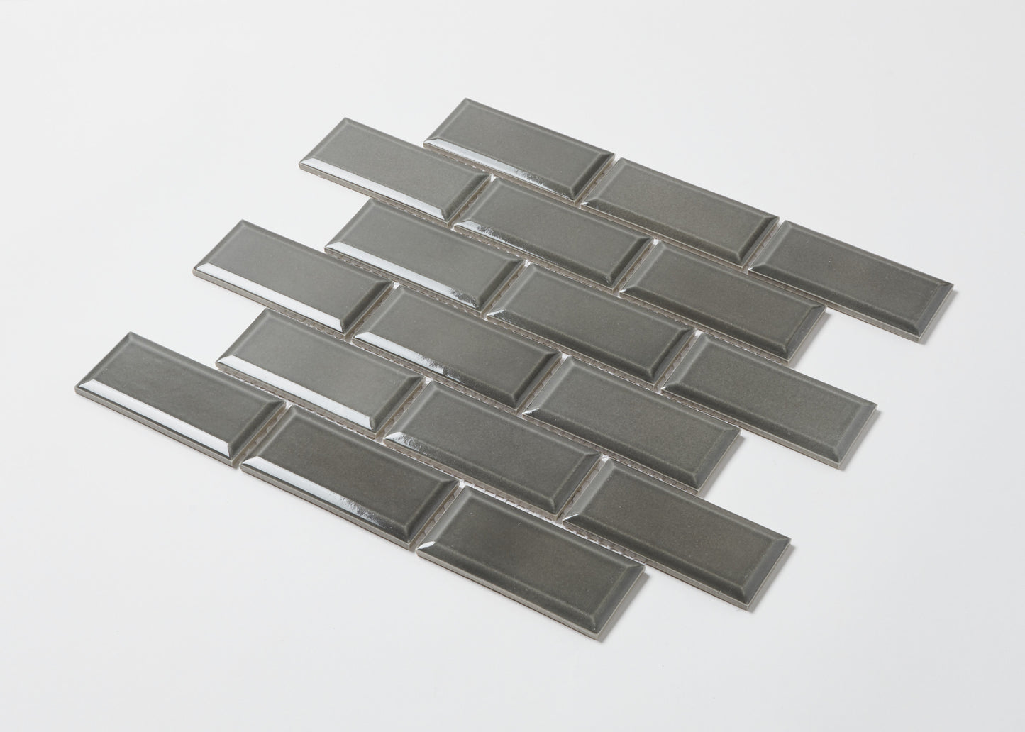 Cannon Grey Gloss Bevelled Edge Biscuit-BISCUITS-Mosaic Mode