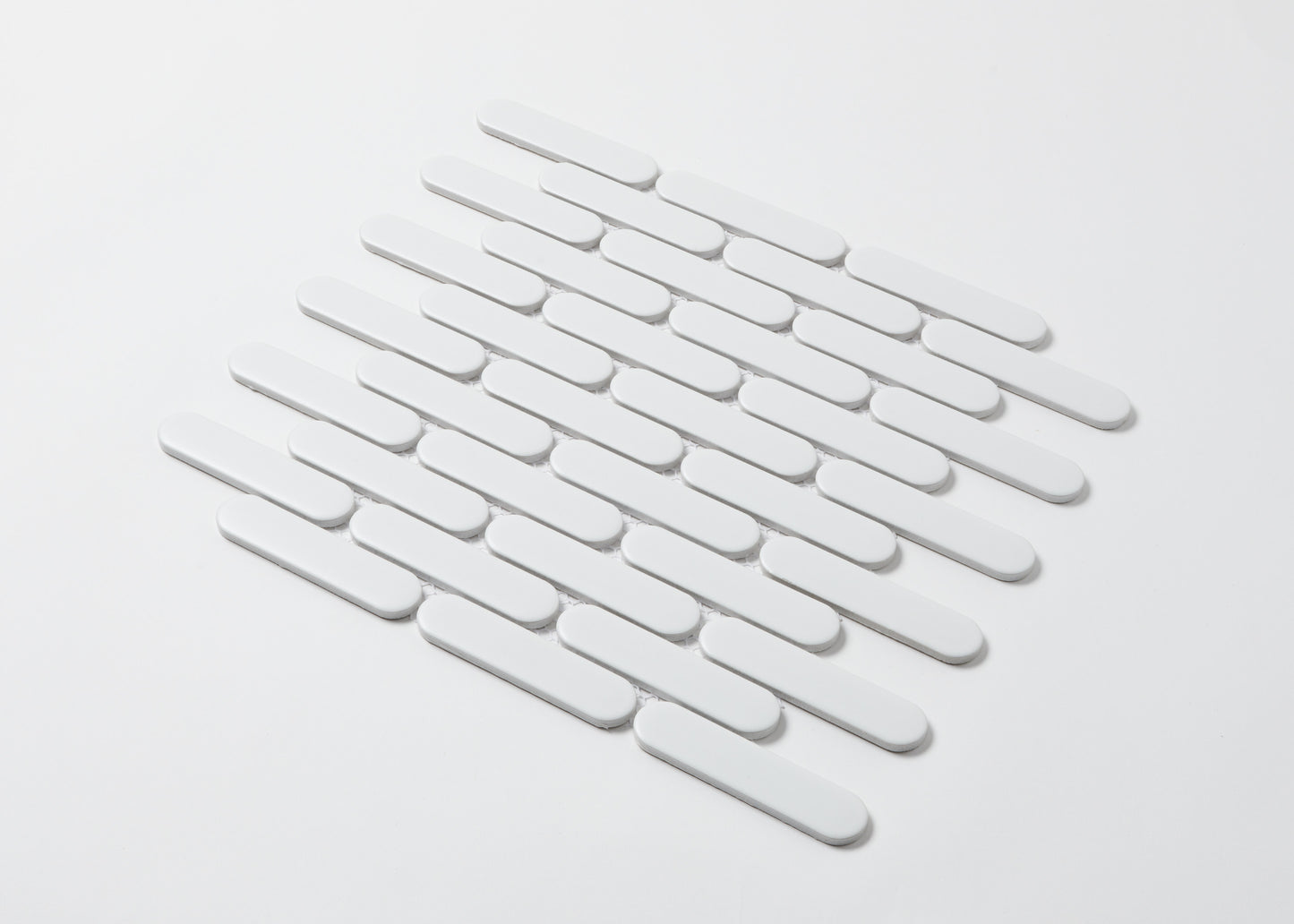 White Matt Round Finger-ROUND FINGER-Mosaic Mode