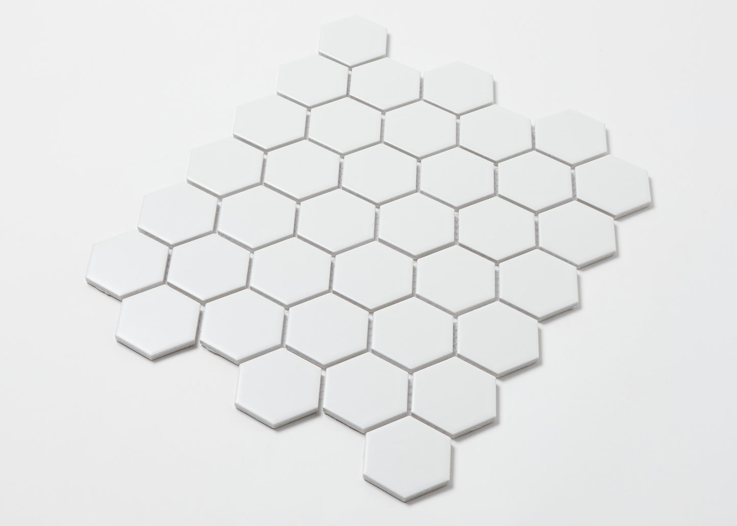 White Matt Medium Hexagon-HEXAGON-Mosaic Mode