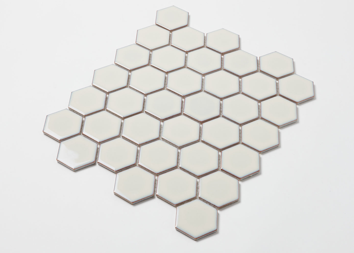 Antique White Gloss Medium Hexagon-HEXAGON-Mosaic Mode