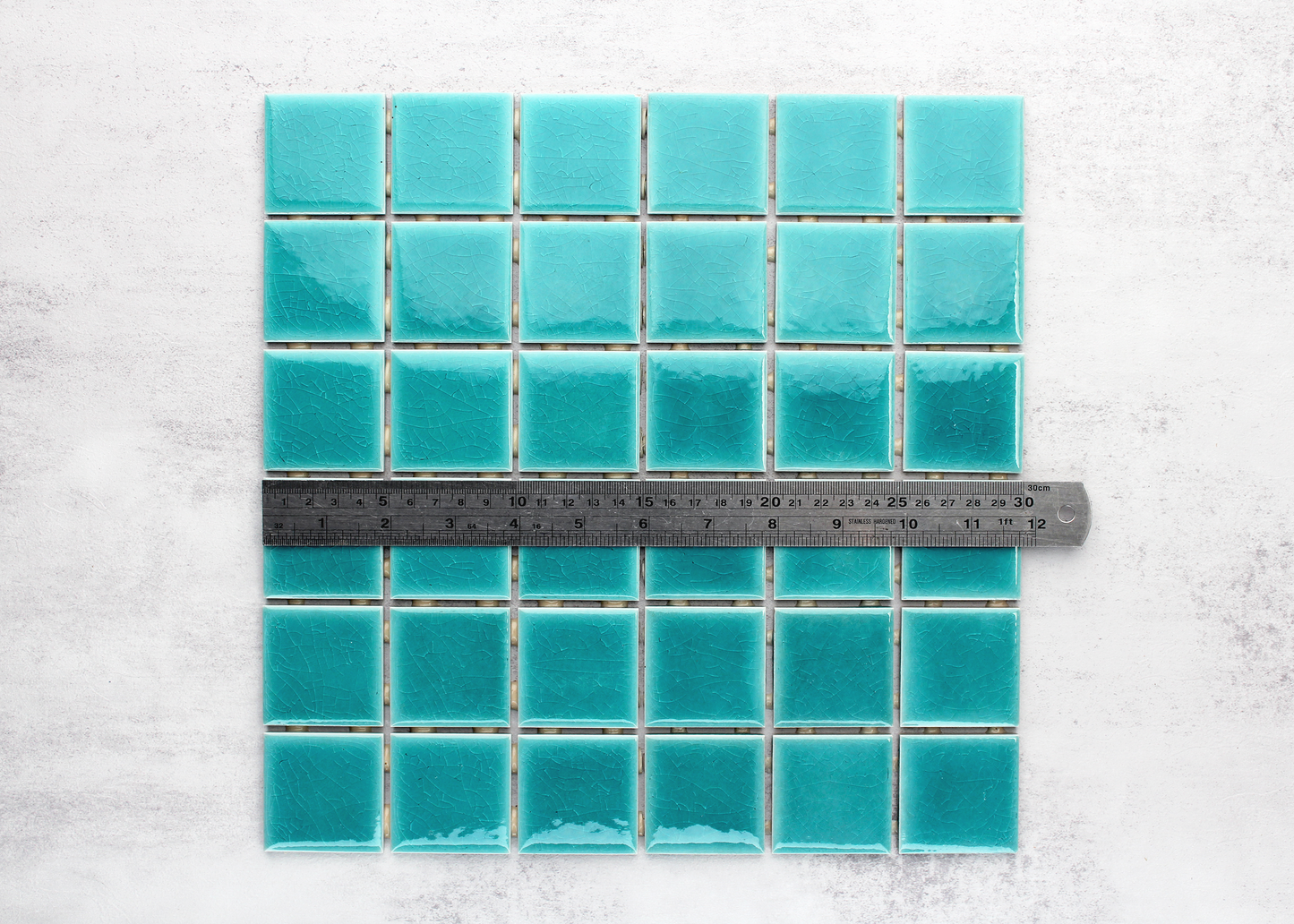 Aqua Craquelle Square-CRAQUELLE-Mosaic Mode
