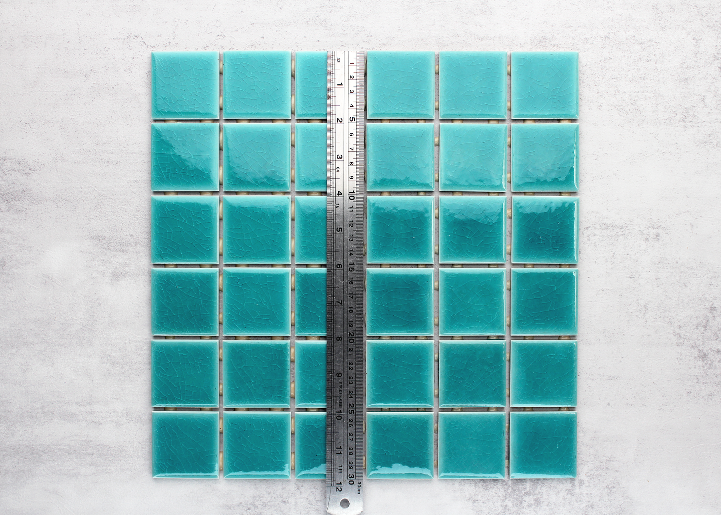 Aqua Craquelle Square-CRAQUELLE-Mosaic Mode