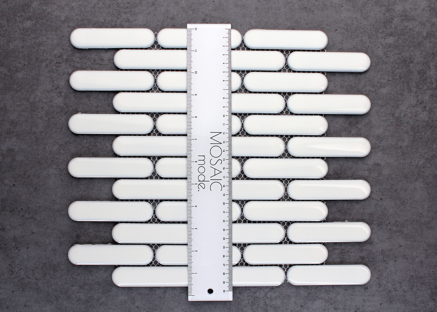 Antique White Gloss Round Finger-ROUND FINGER-Mosaic Mode