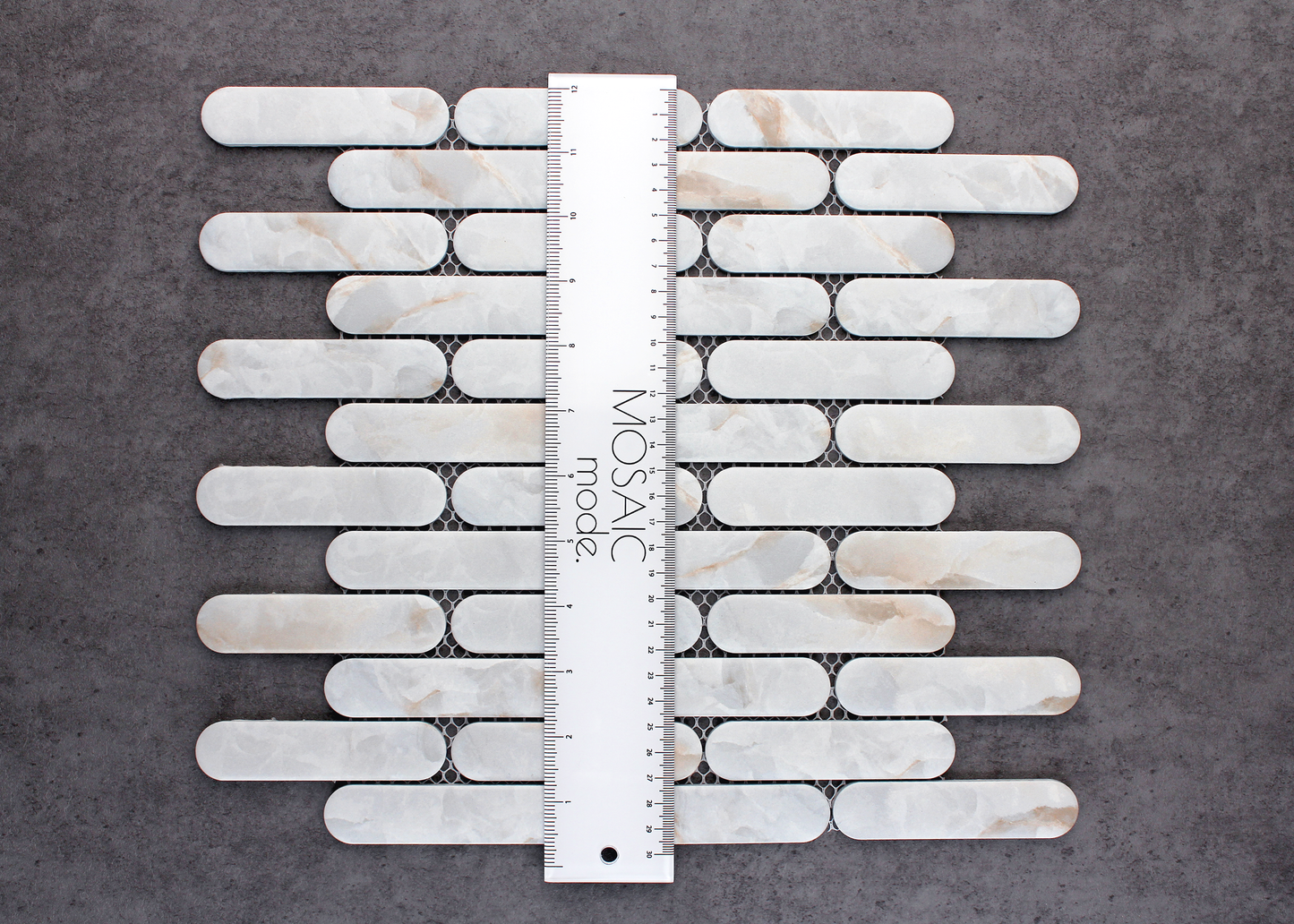 Calacatta Gold Look Matt Round Finger-ROUND FINGER-Mosaic Mode