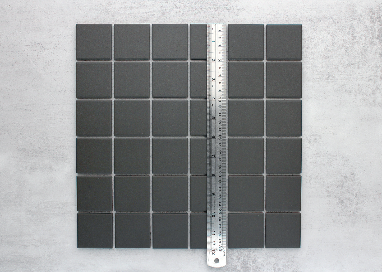 Black Unglazed Medium Square-UNGLAZED-Mosaic Mode