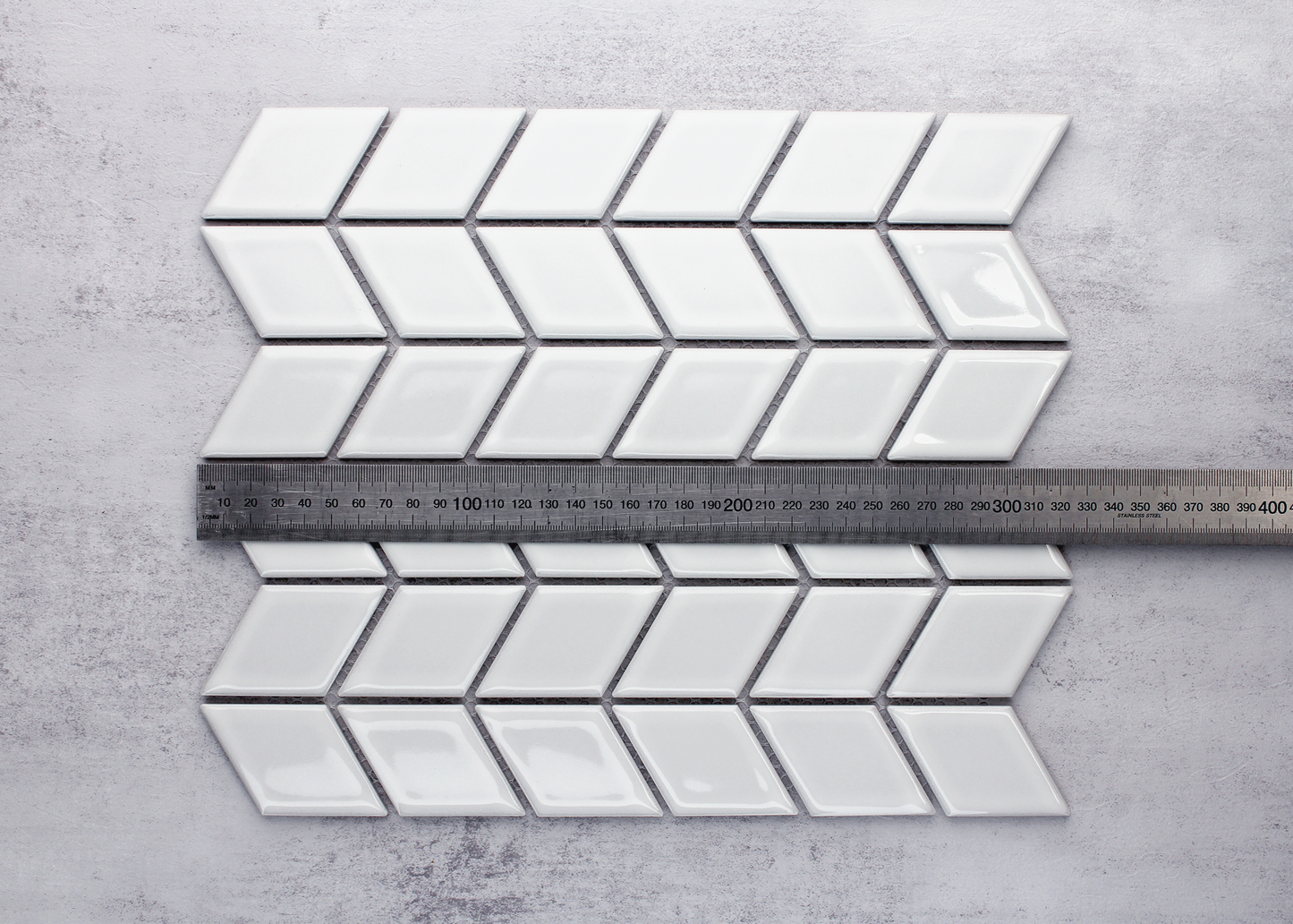 White Gloss Rhombus-RHOMBUS-Mosaic Mode