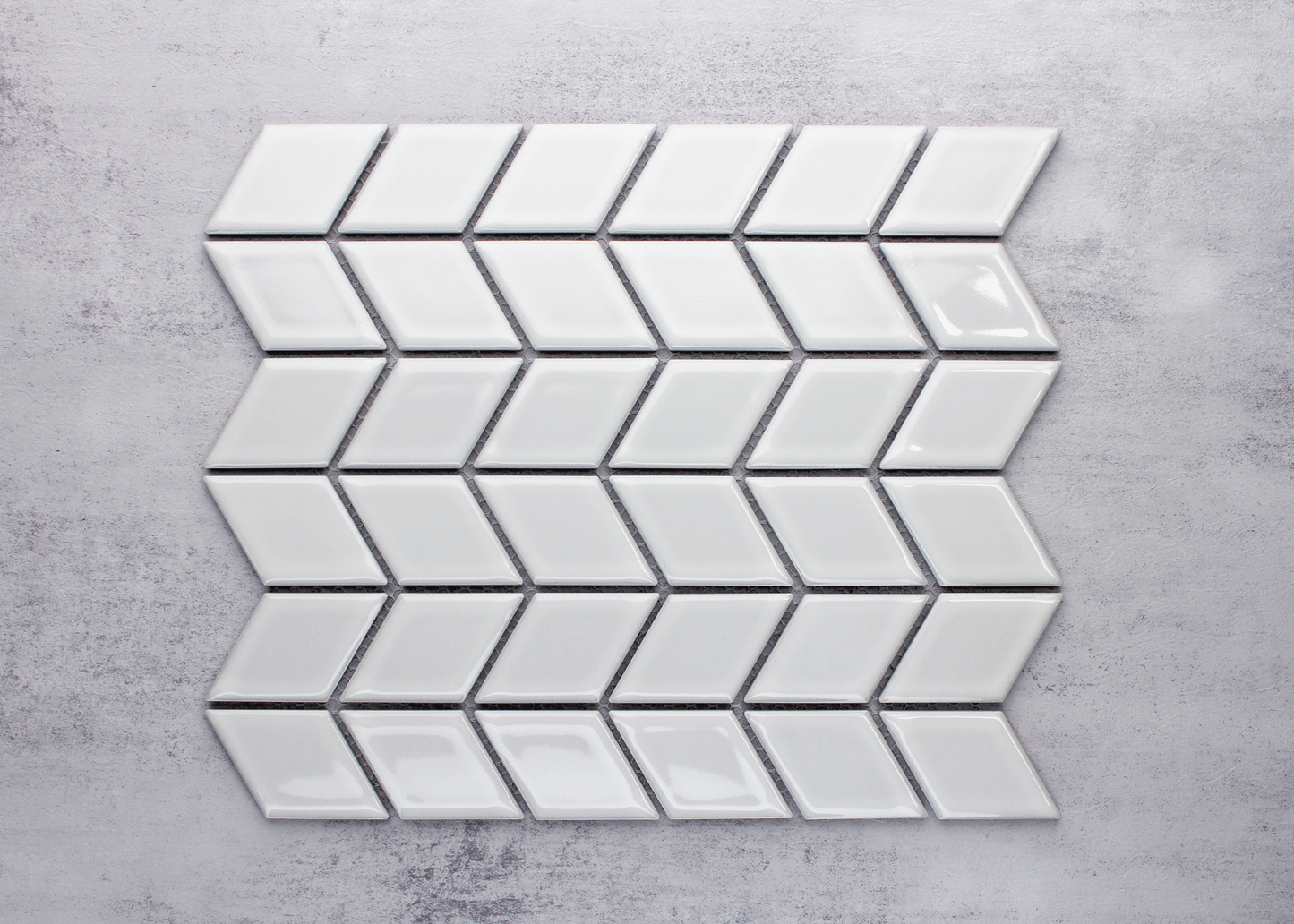 White Gloss Rhombus-RHOMBUS-Mosaic Mode