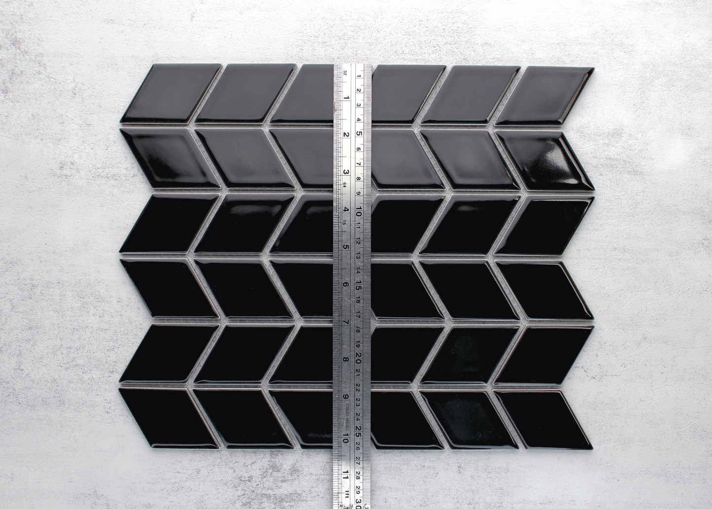 Black Gloss Rhombus-RHOMBUS-Mosaic Mode