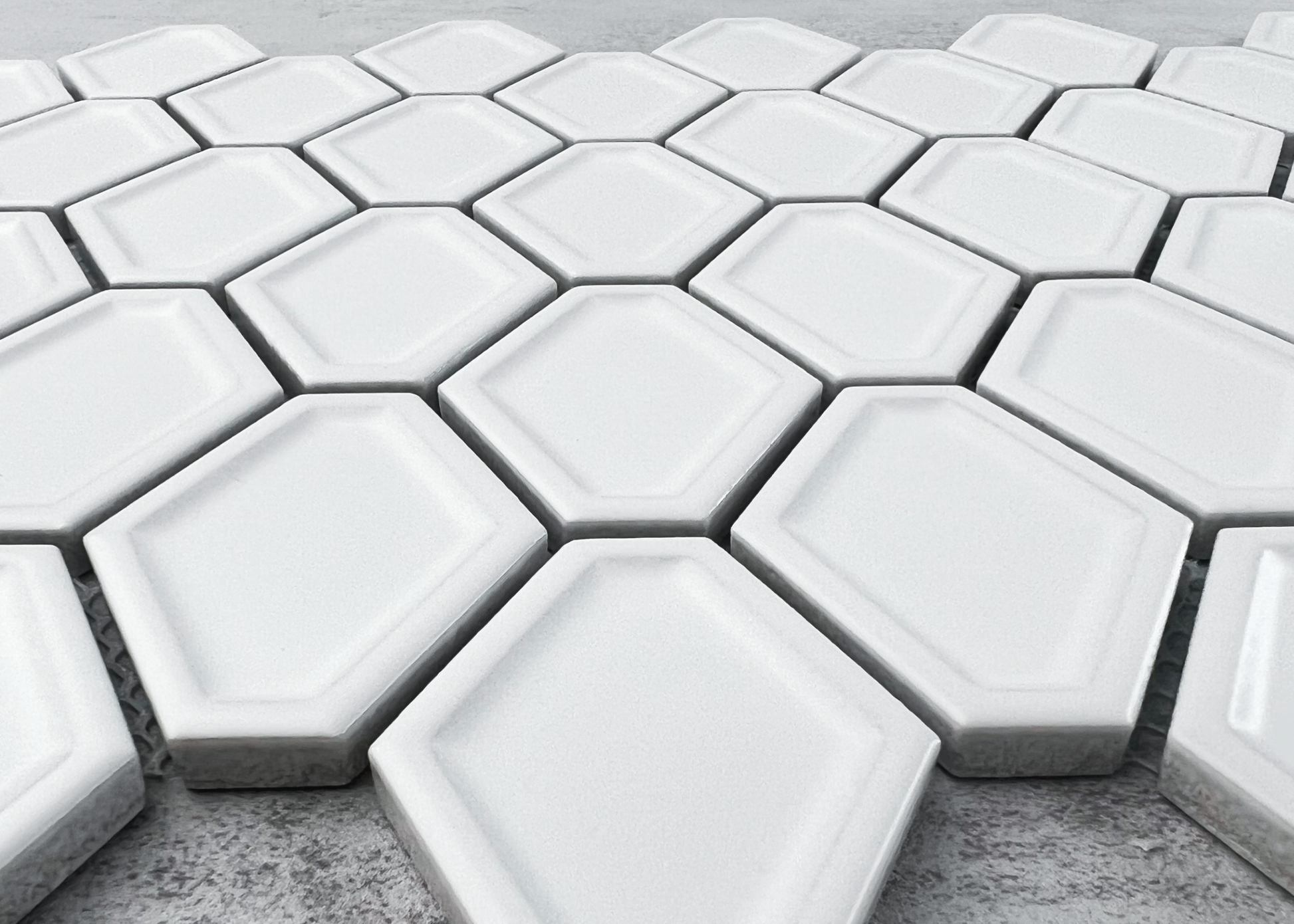 White Matt Internal Honeycombe-HONEYCOMBE-Mosaic Mode