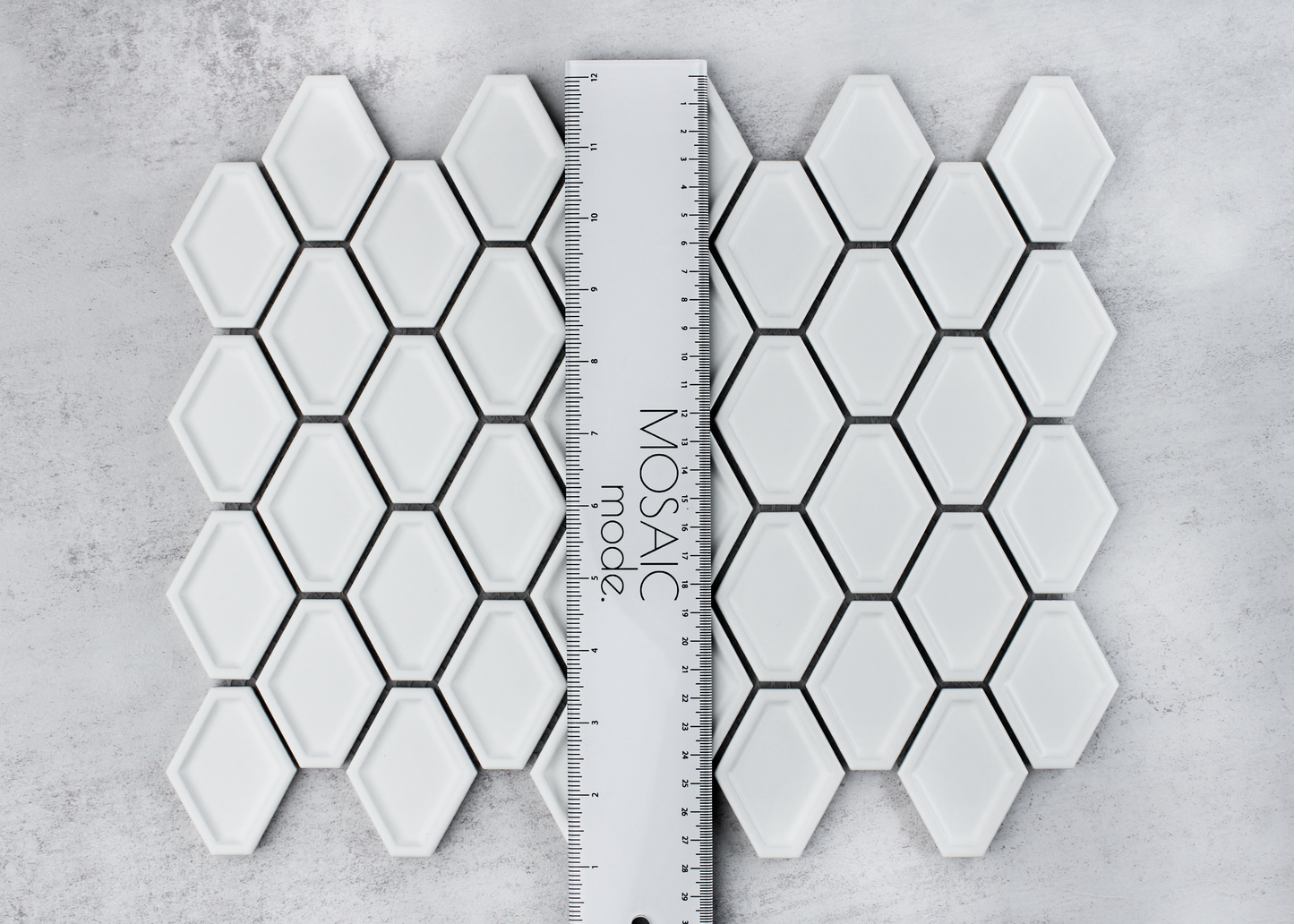 White Matt Internal Honeycombe-HONEYCOMBE-Mosaic Mode