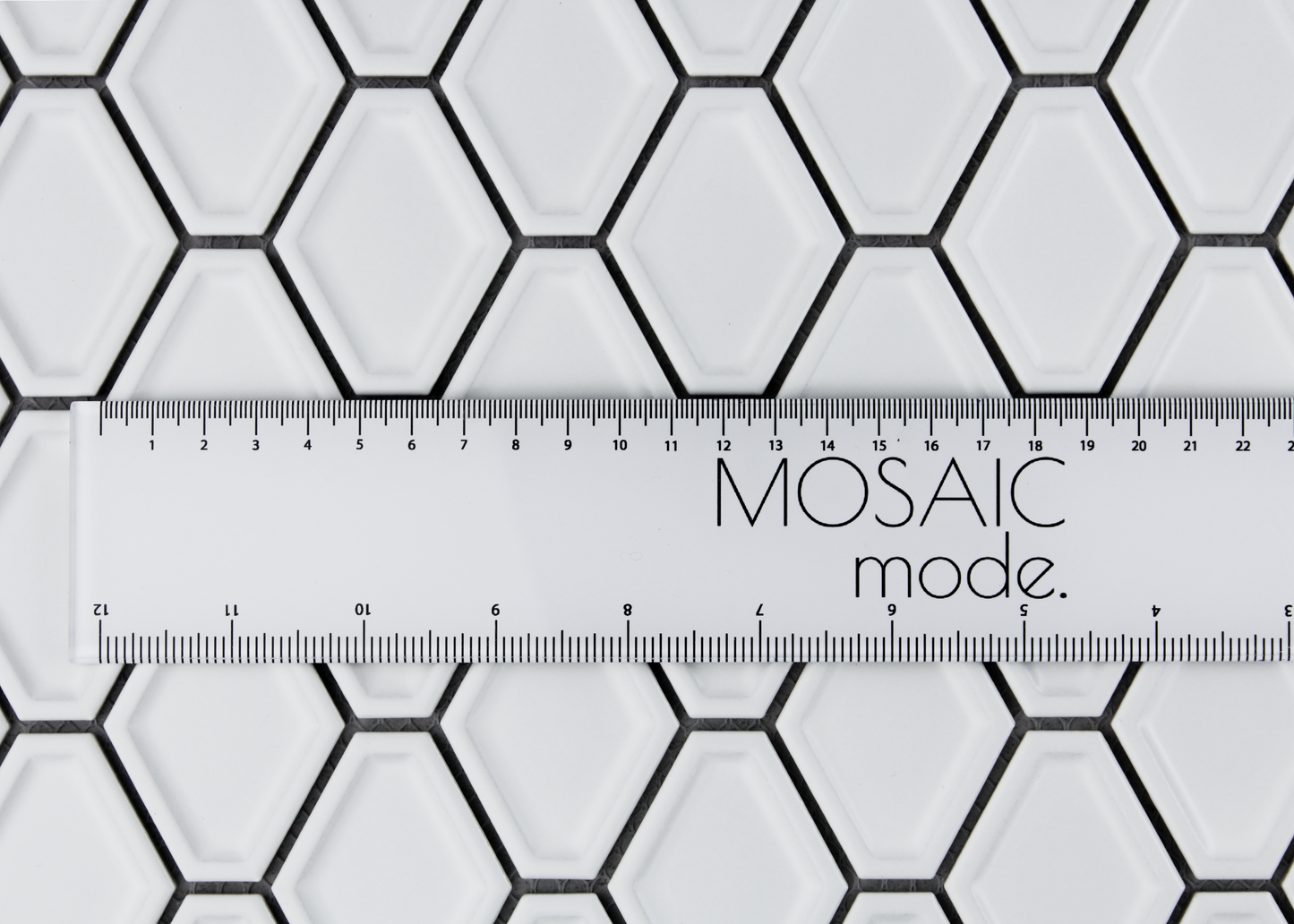 White Matt Internal Honeycombe-HONEYCOMBE-Mosaic Mode