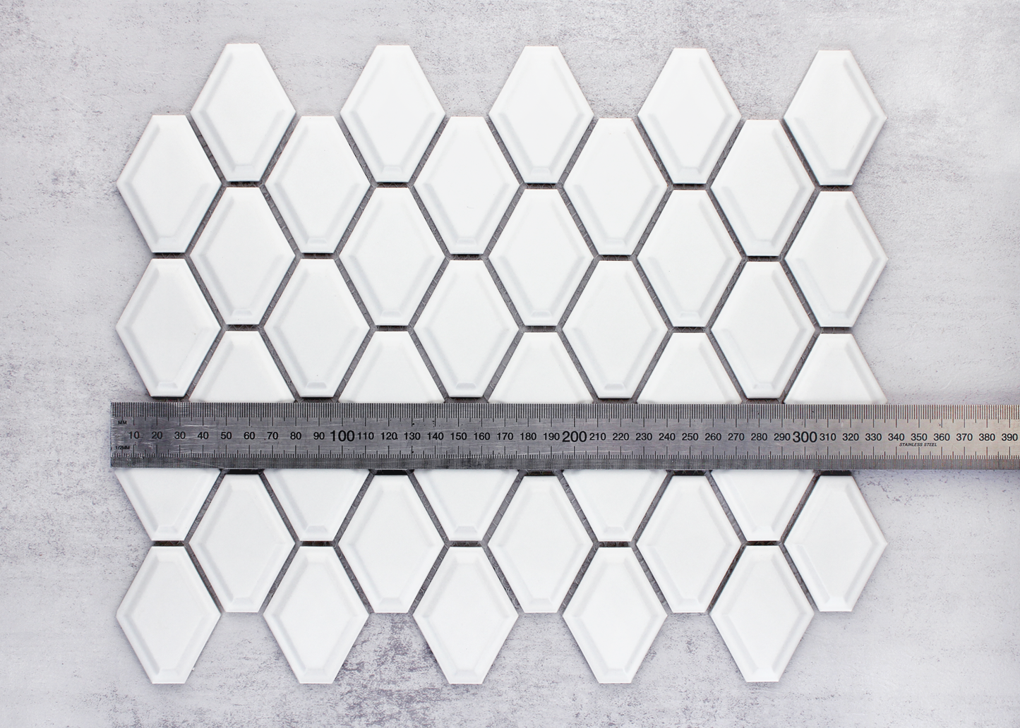 White Matt External Honeycombe-HONEYCOMBE-Mosaic Mode