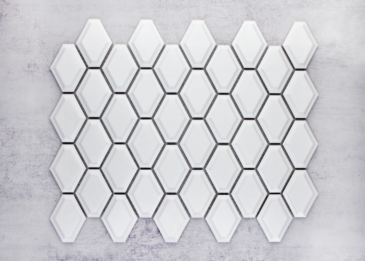 White Matt External Honeycombe-HONEYCOMBE-Mosaic Mode