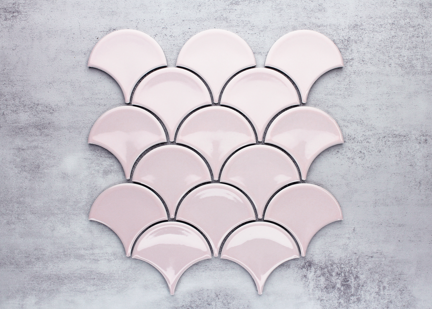 Pastel Pink Gloss Fish Scale-FISHSCALE-Mosaic Mode