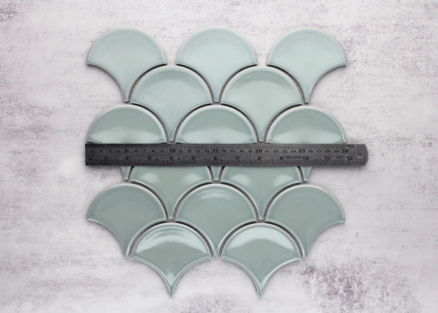 Foam Light Green Gloss Fish Scale-FISHSCALE-Mosaic Mode