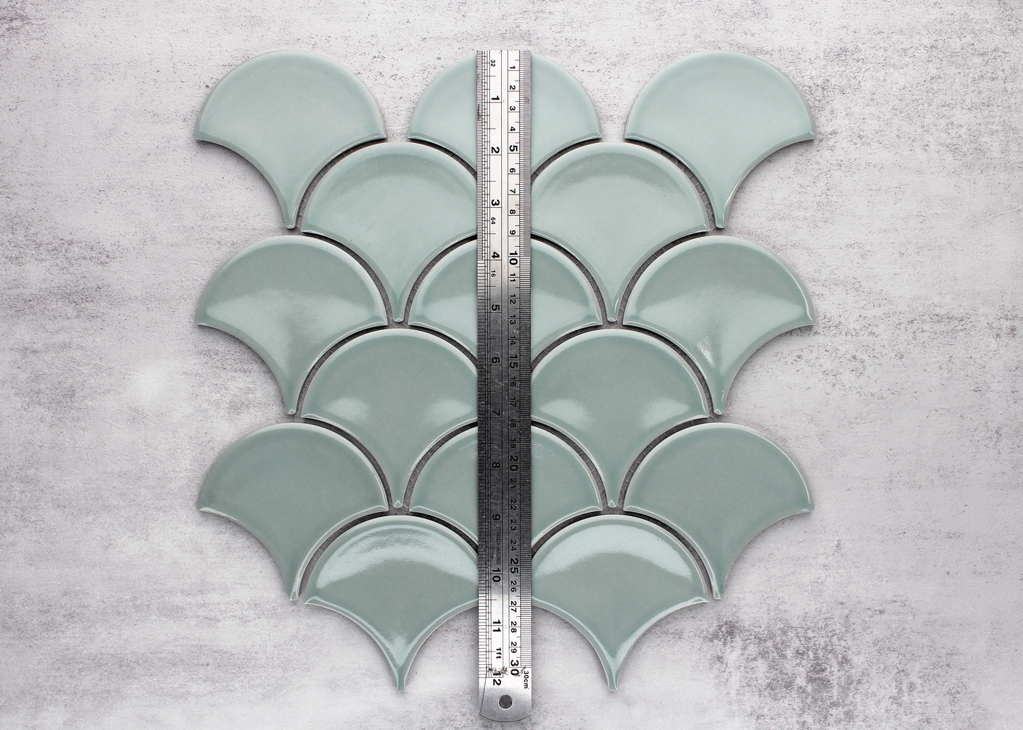 Foam Light Green Gloss Fish Scale-FISHSCALE-Mosaic Mode