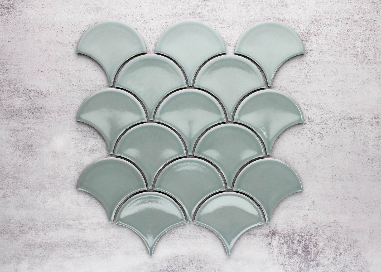 Foam Light Green Gloss Fish Scale-FISHSCALE-Mosaic Mode