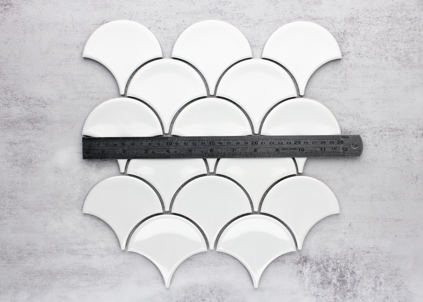 White Gloss Fish Scale-FISHSCALE-Mosaic Mode