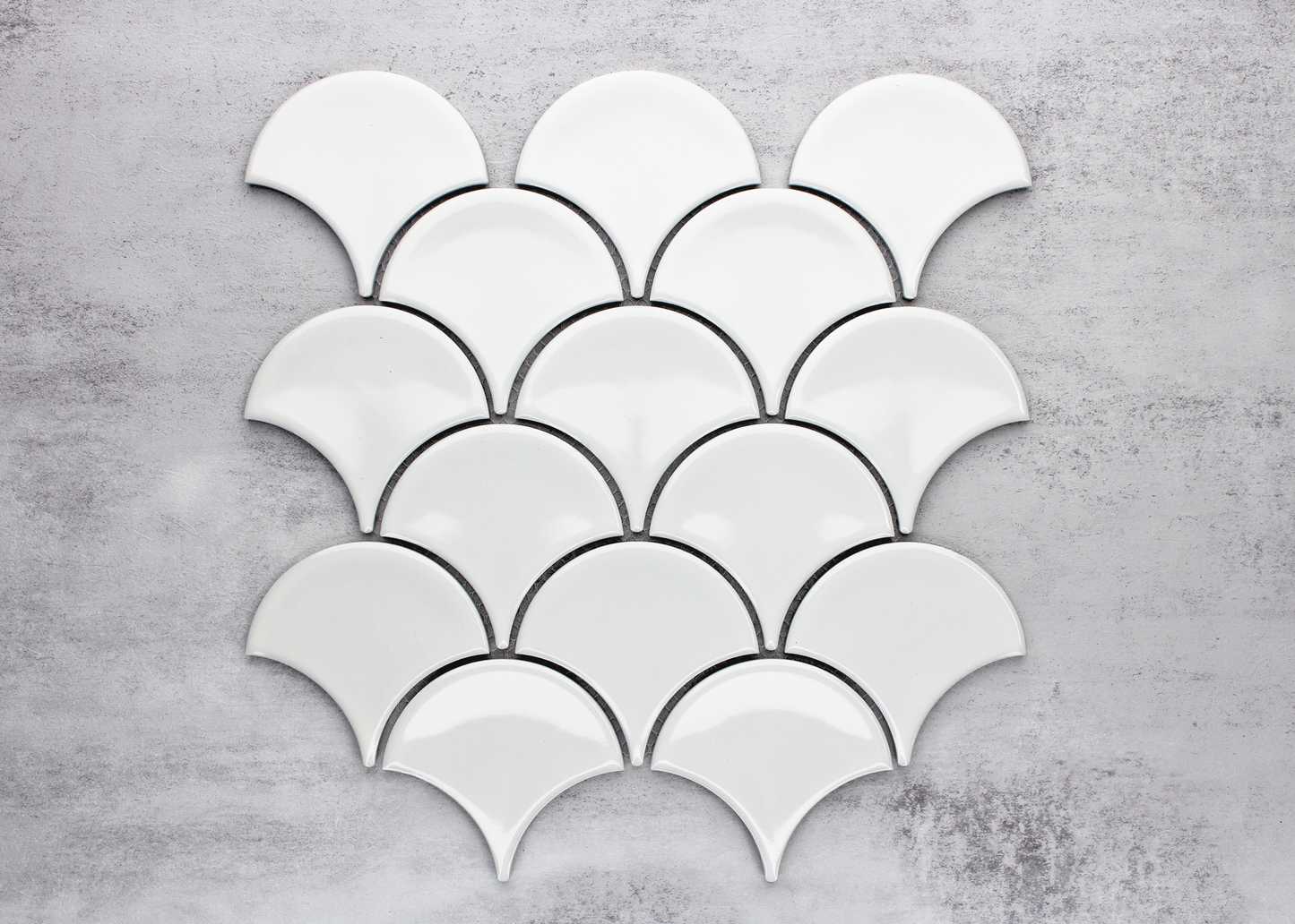 White Gloss Fish Scale-FISHSCALE-Mosaic Mode