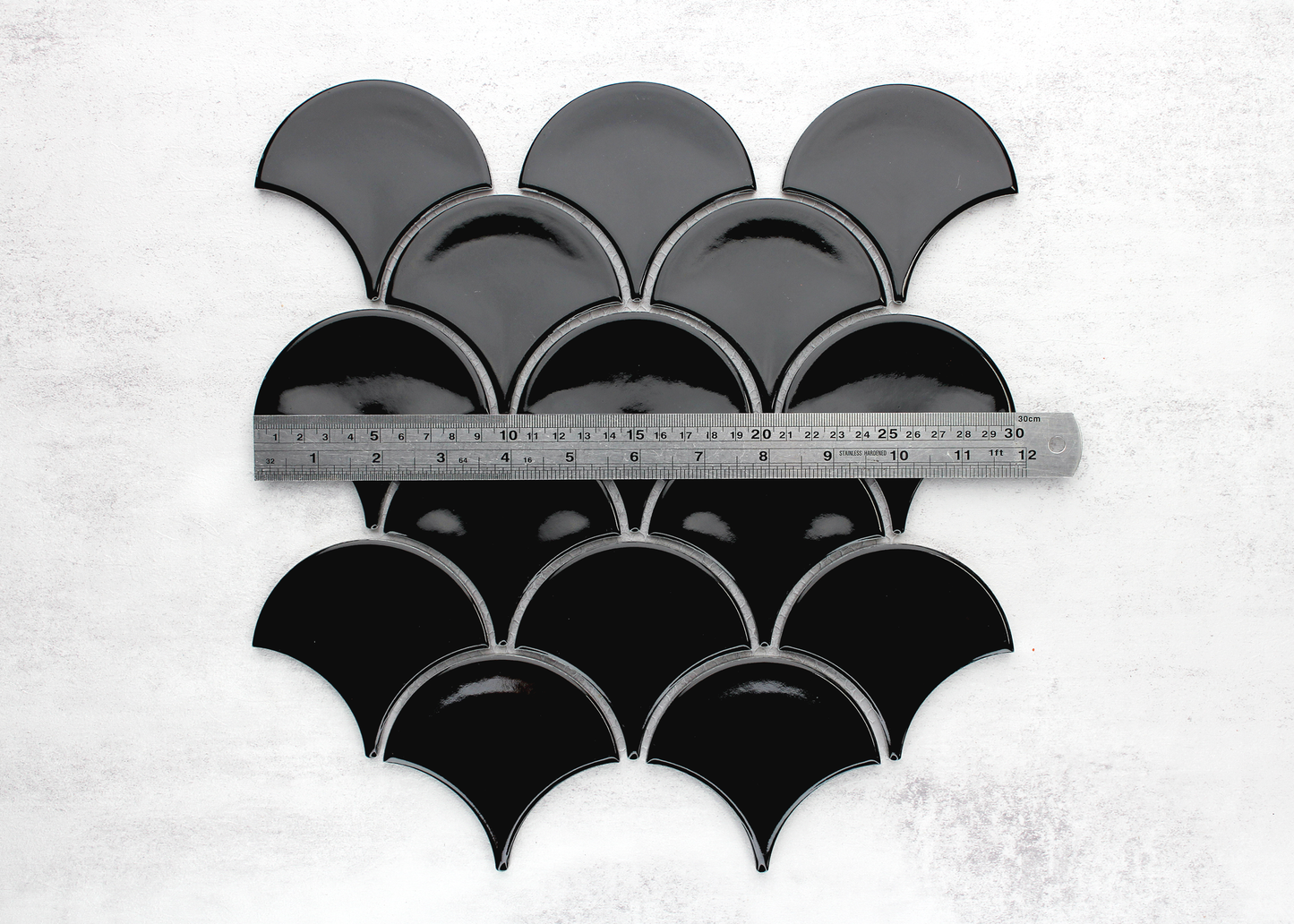 Black Gloss Fish Scale-FISHSCALE-Mosaic Mode