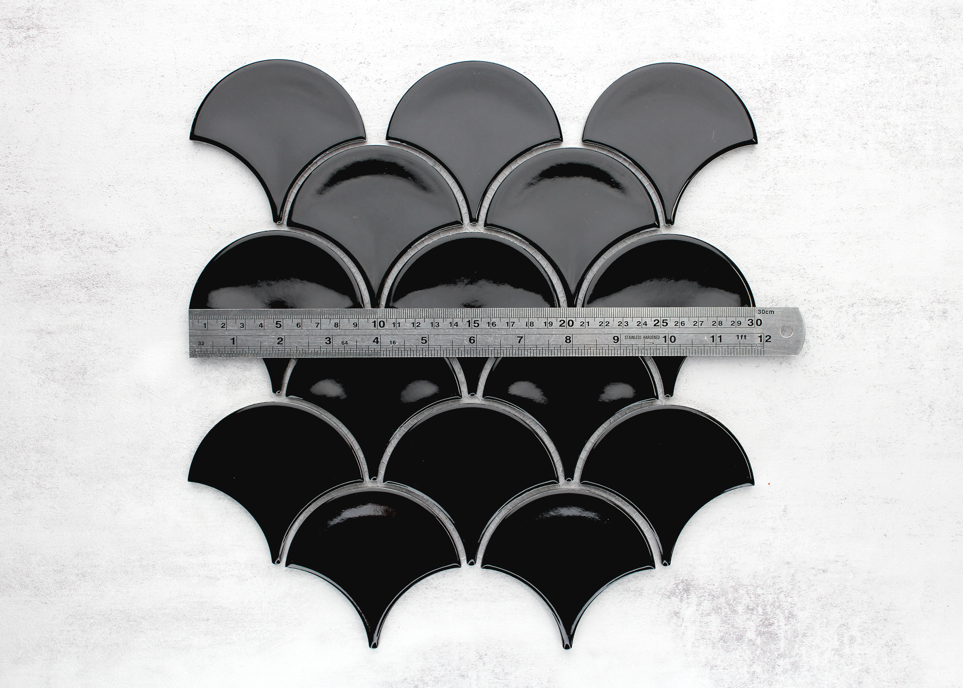 Black Gloss Fish Scale-FISHSCALE-Mosaic Mode