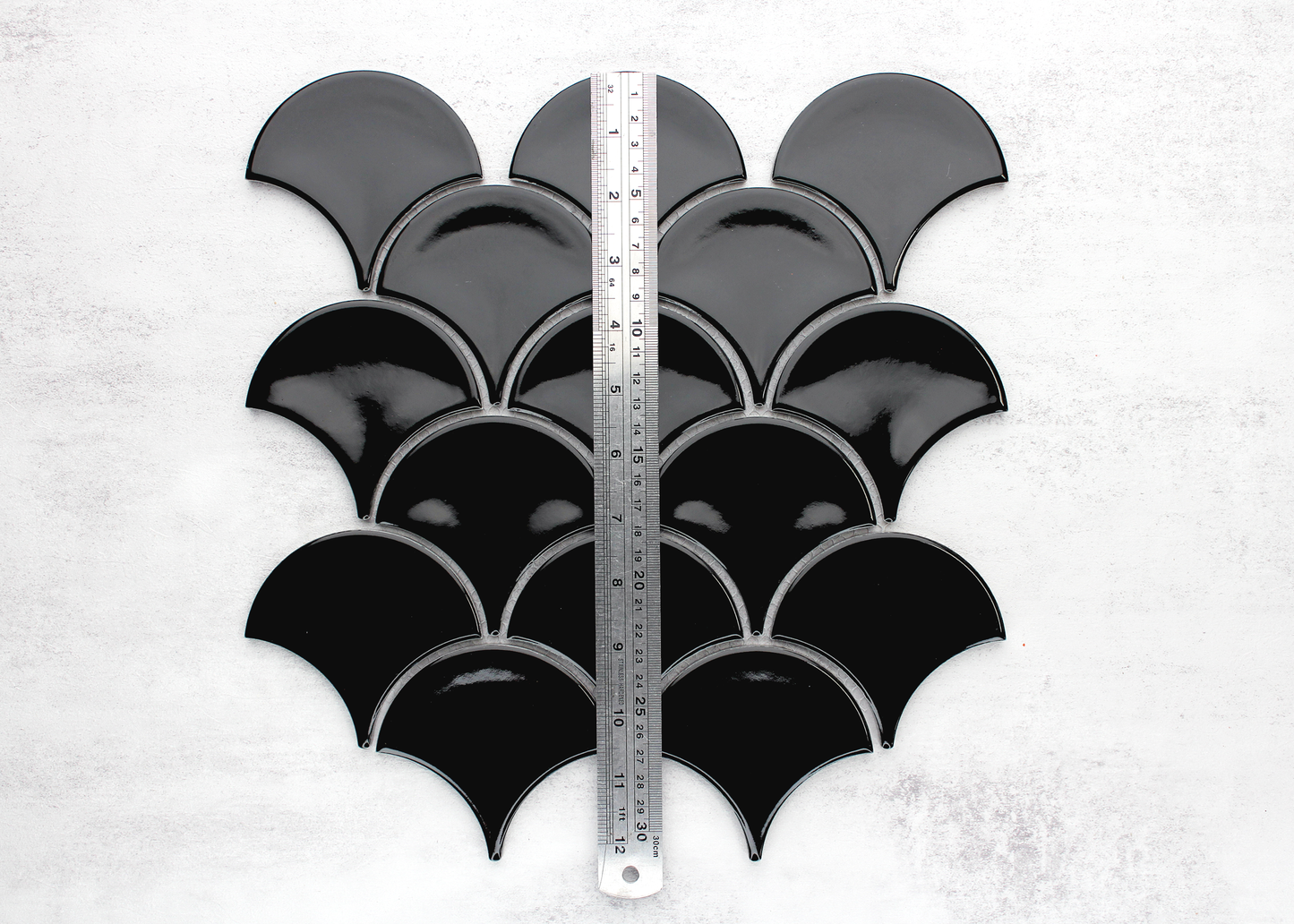 Black Gloss Fish Scale-FISHSCALE-Mosaic Mode