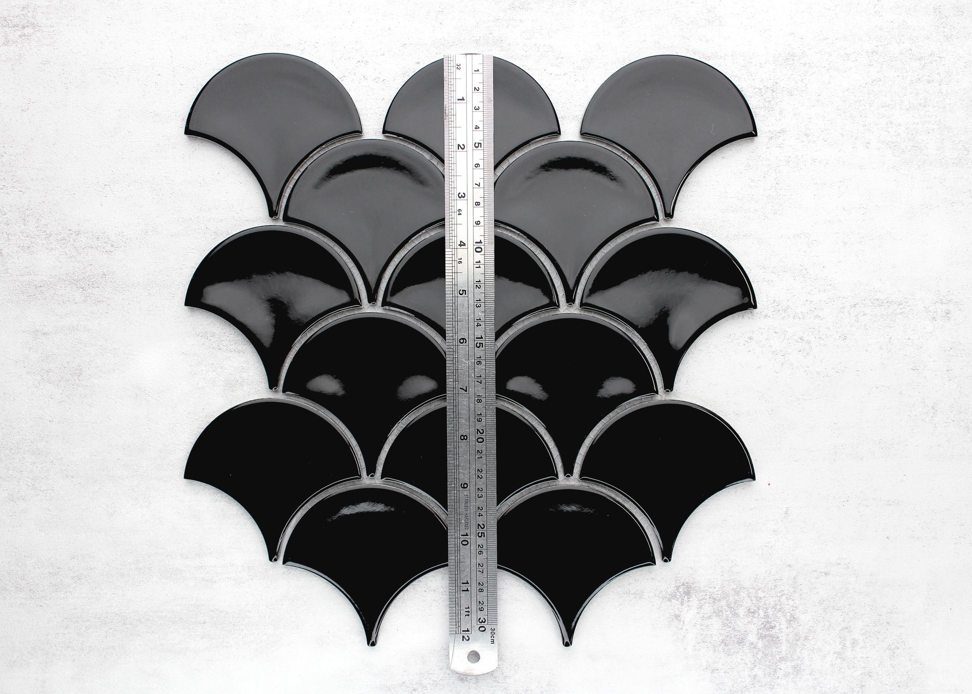 Black Gloss Fish Scale-FISHSCALE-Mosaic Mode