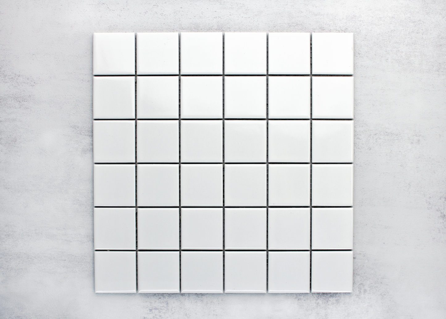 White Gloss Medium Square-GLAZED PORCELAIN-Mosaic Mode