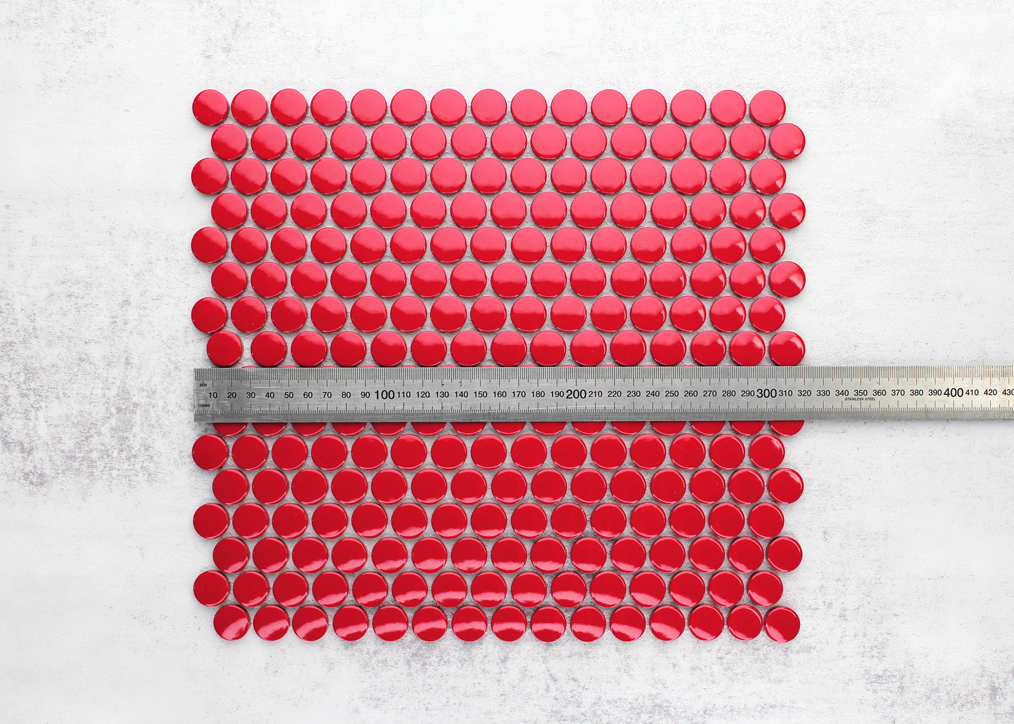 Red Gloss Penny Round-PENNY ROUND-Mosaic Mode