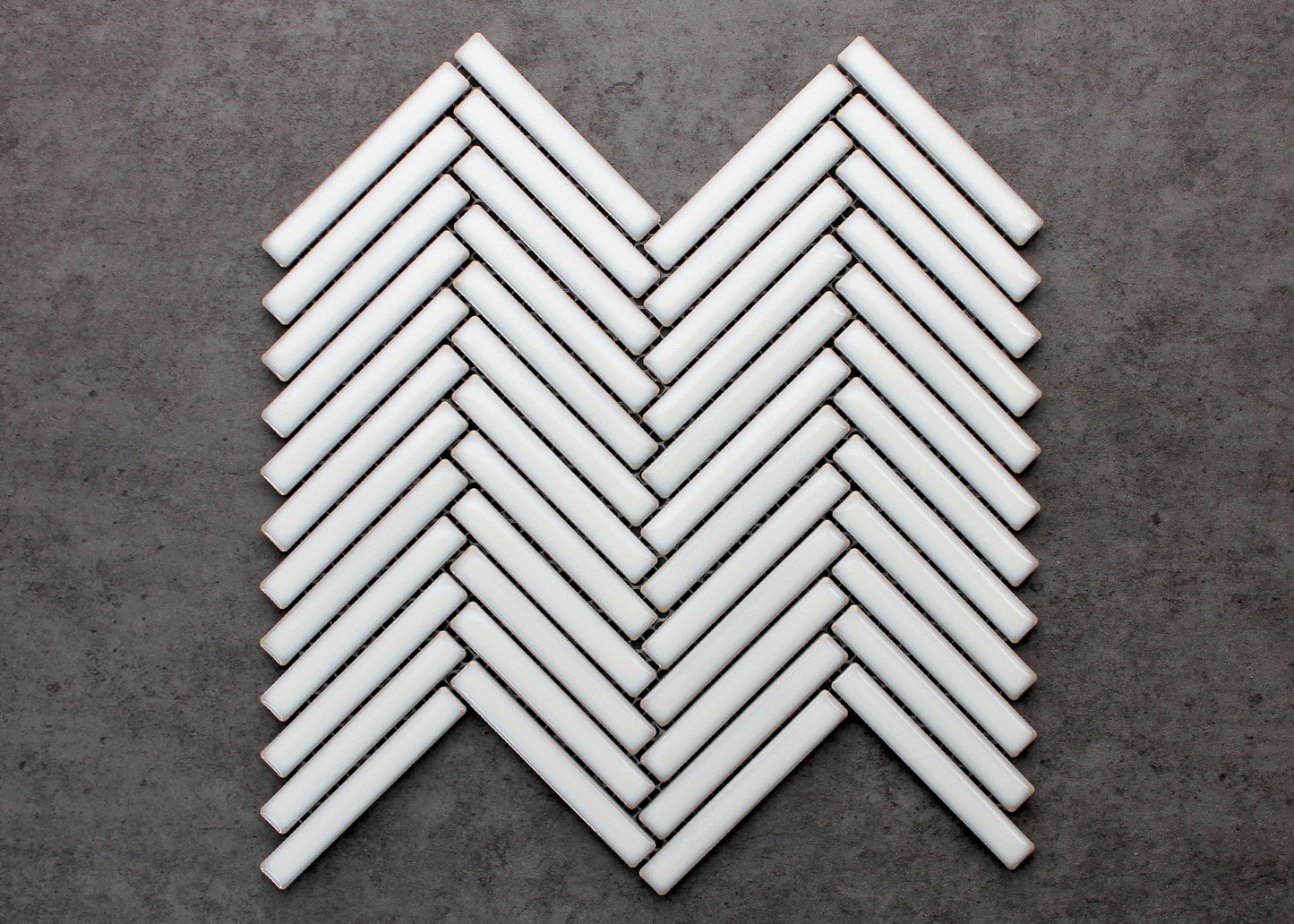 Antique White Gloss Kit Kat Herringbone-KIT KAT-Mosaic Mode