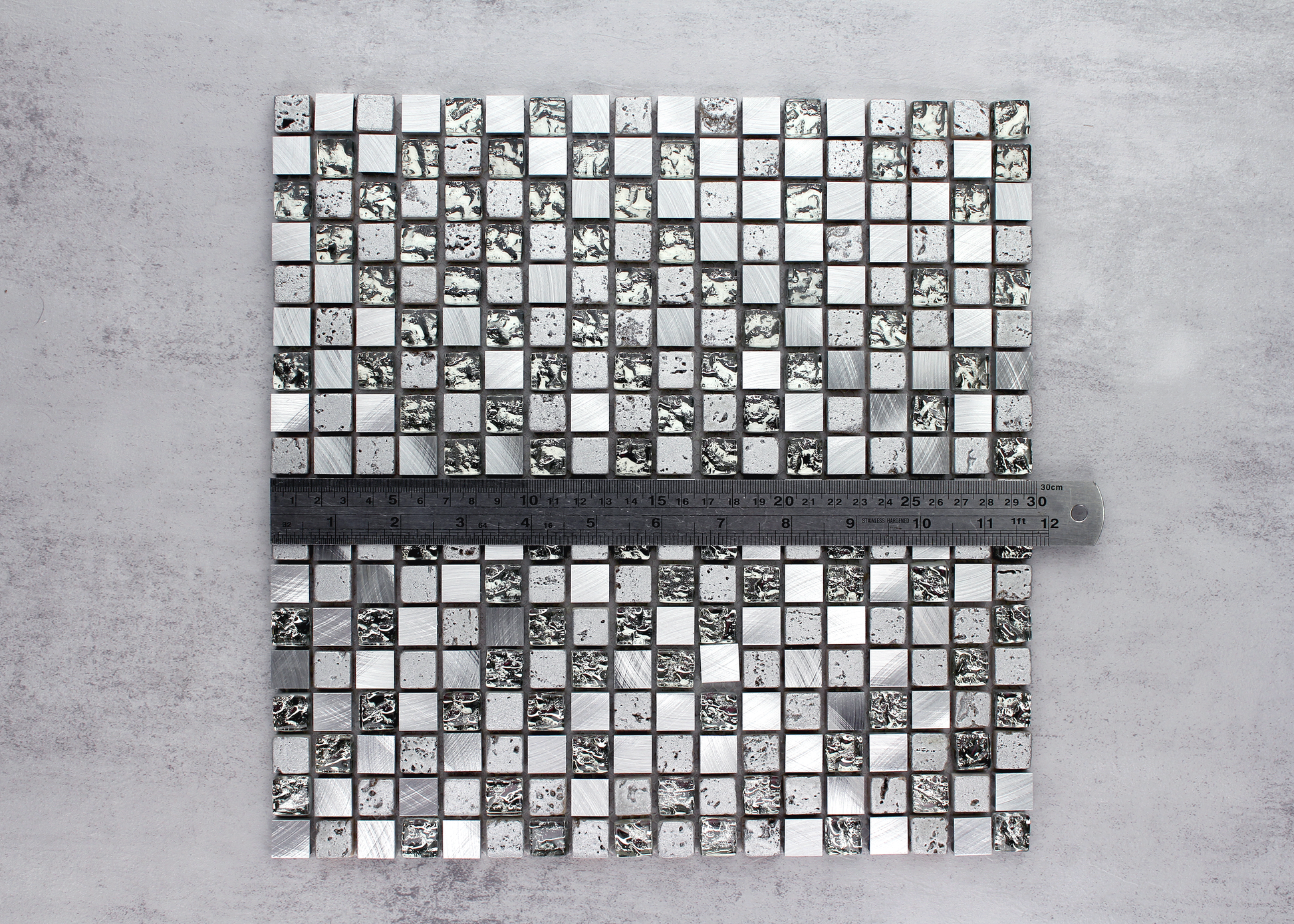 Silver Crystal Glass Square-DELUXE-Mosaic Mode
