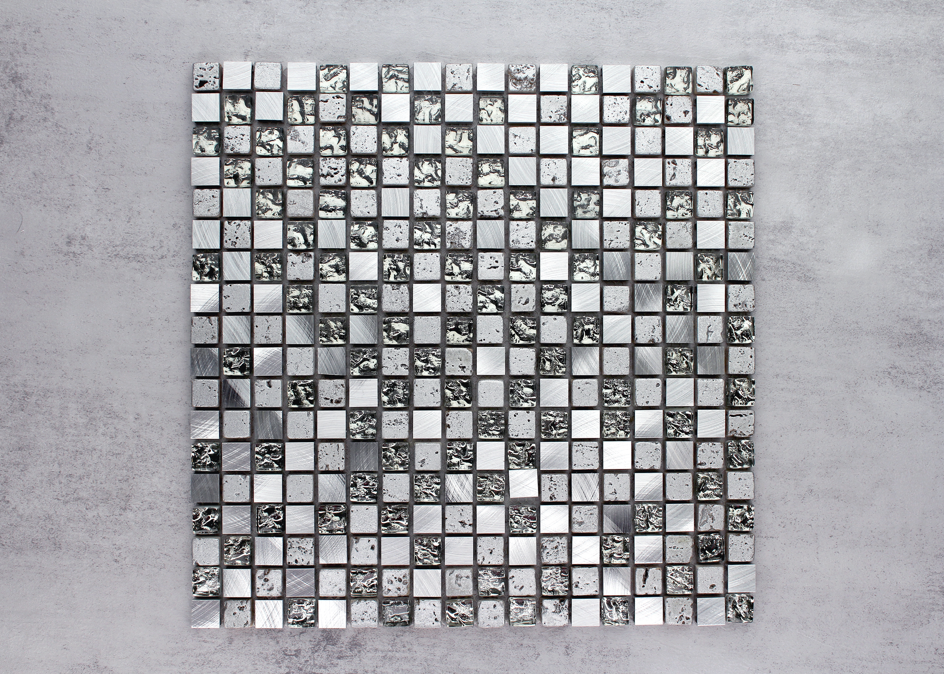 Silver Crystal Glass Square-DELUXE-Mosaic Mode
