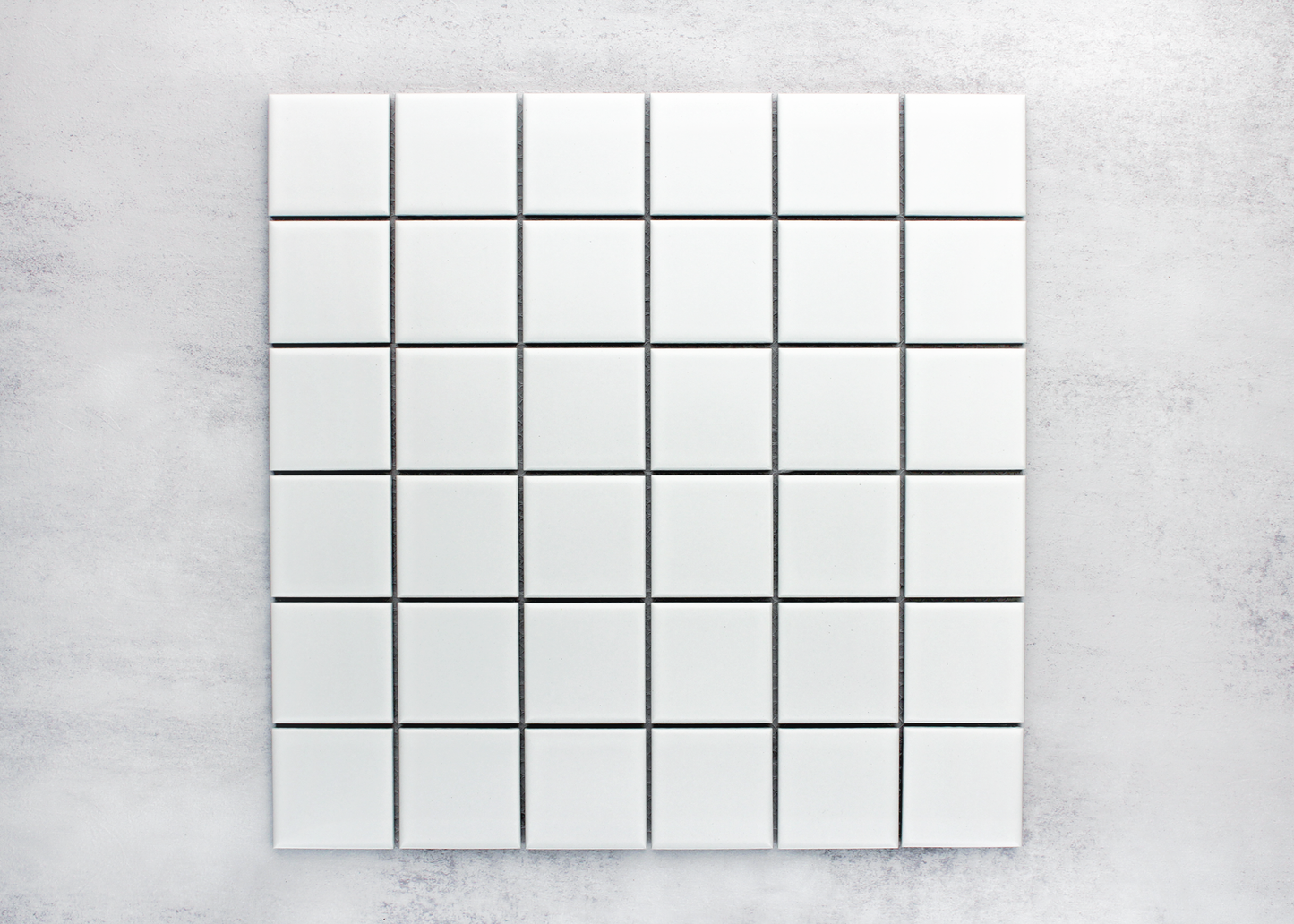 White Matt Medium Square-GLAZED PORCELAIN-Mosaic Mode