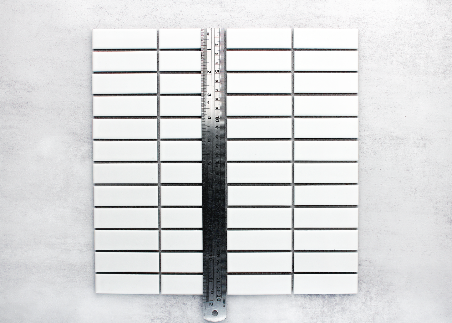 White Matt Medium Rectangle-BASEIKE-Mosaic Mode