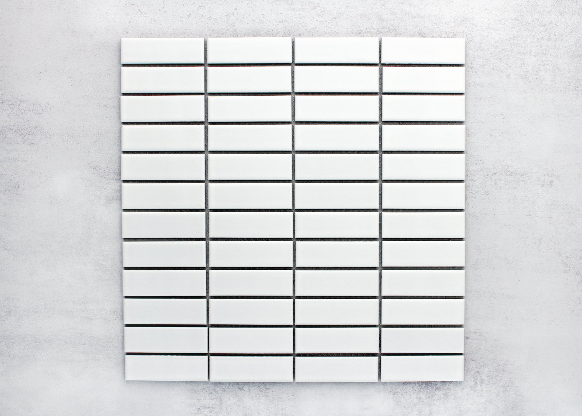 White Matt Medium Rectangle-BASEIKE-Mosaic Mode