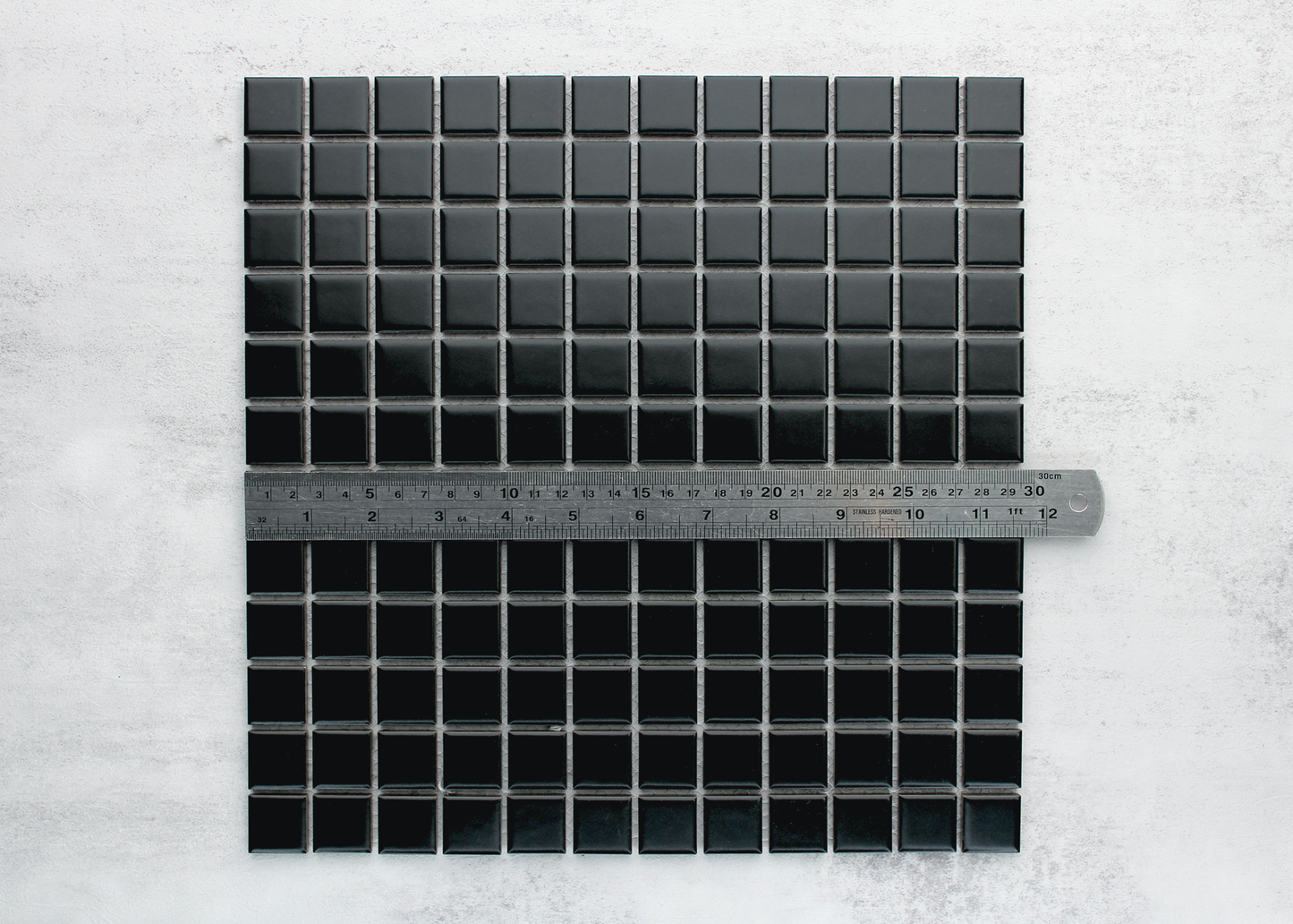 Black Matt Small Square-GLAZED PORCELAIN-Mosaic Mode