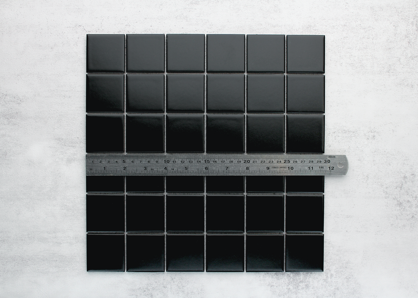 Black Matt Medium Square-GLAZED PORCELAIN-Mosaic Mode
