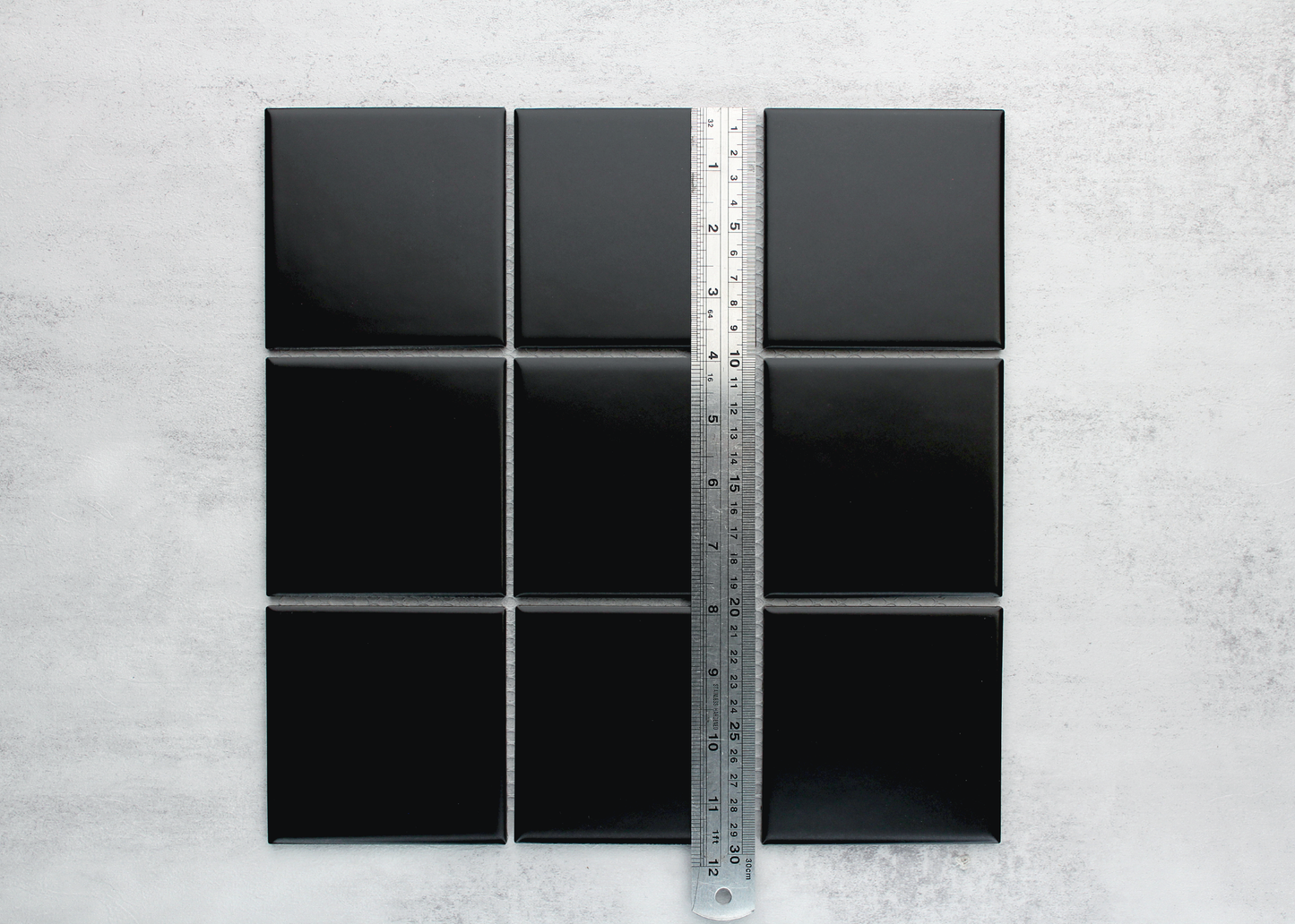Black Matt Large Square-GLAZED PORCELAIN-Mosaic Mode