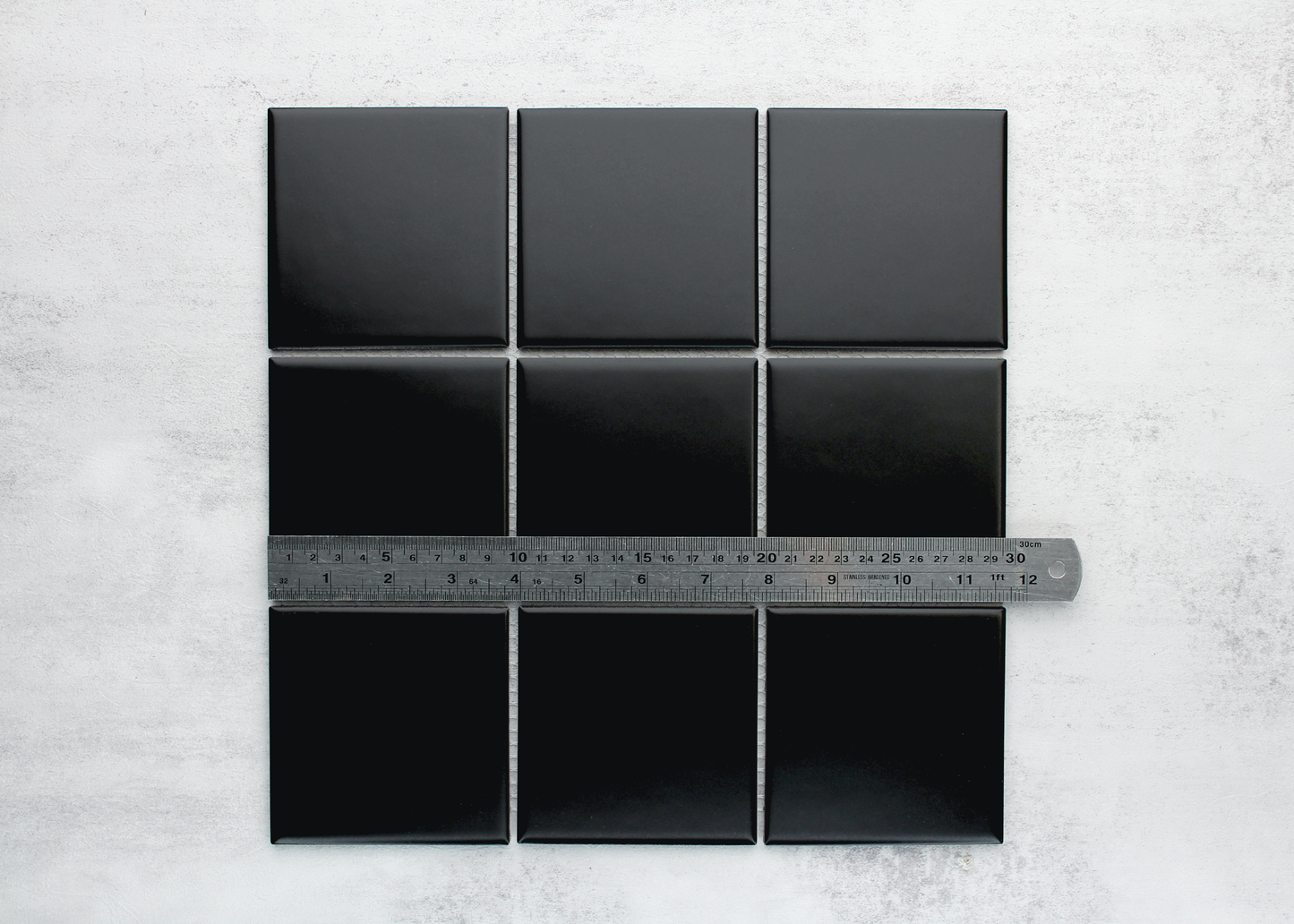 Black Matt Large Square-GLAZED PORCELAIN-Mosaic Mode