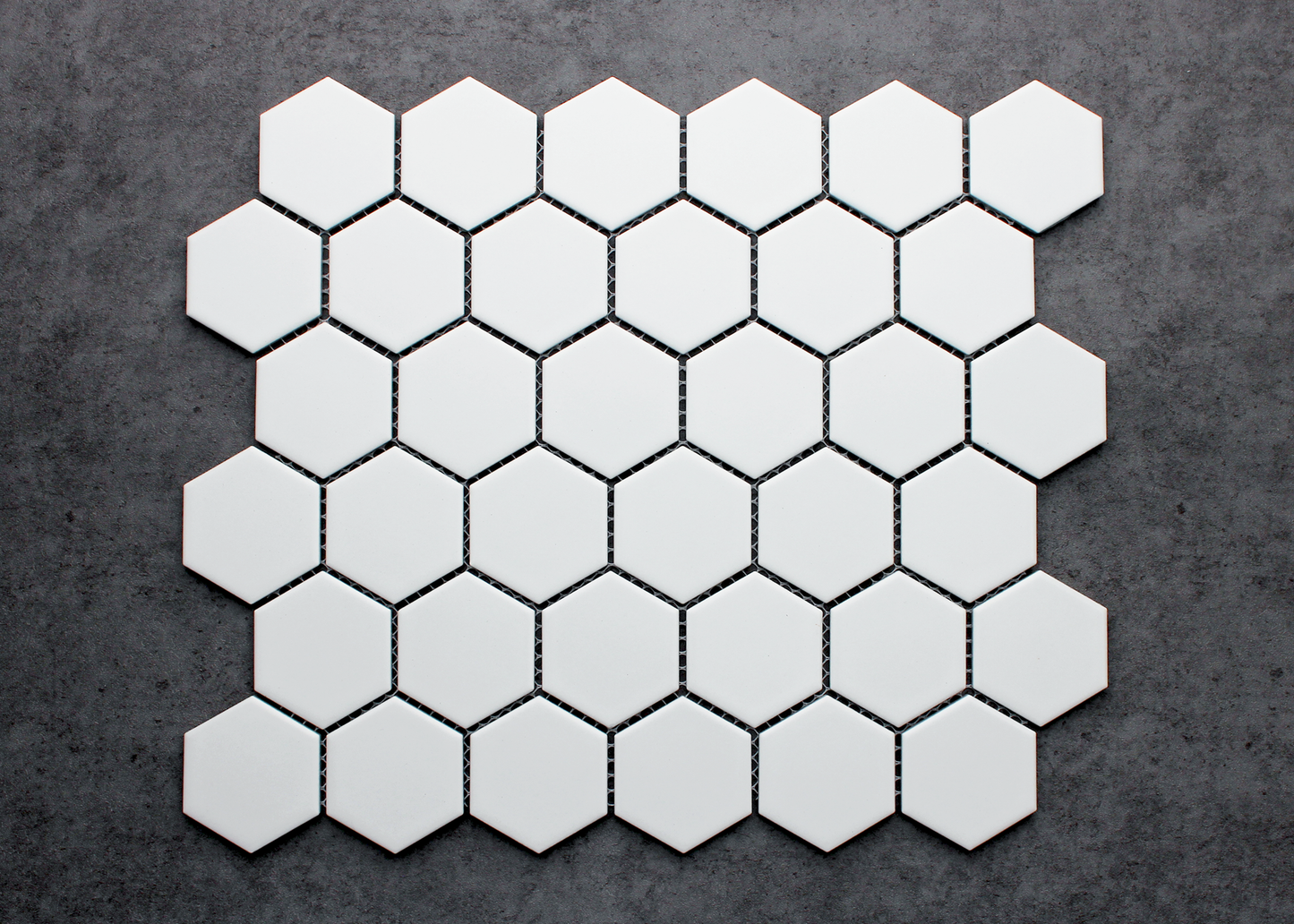 White Matt Medium Hexagon-HEXAGON-Mosaic Mode