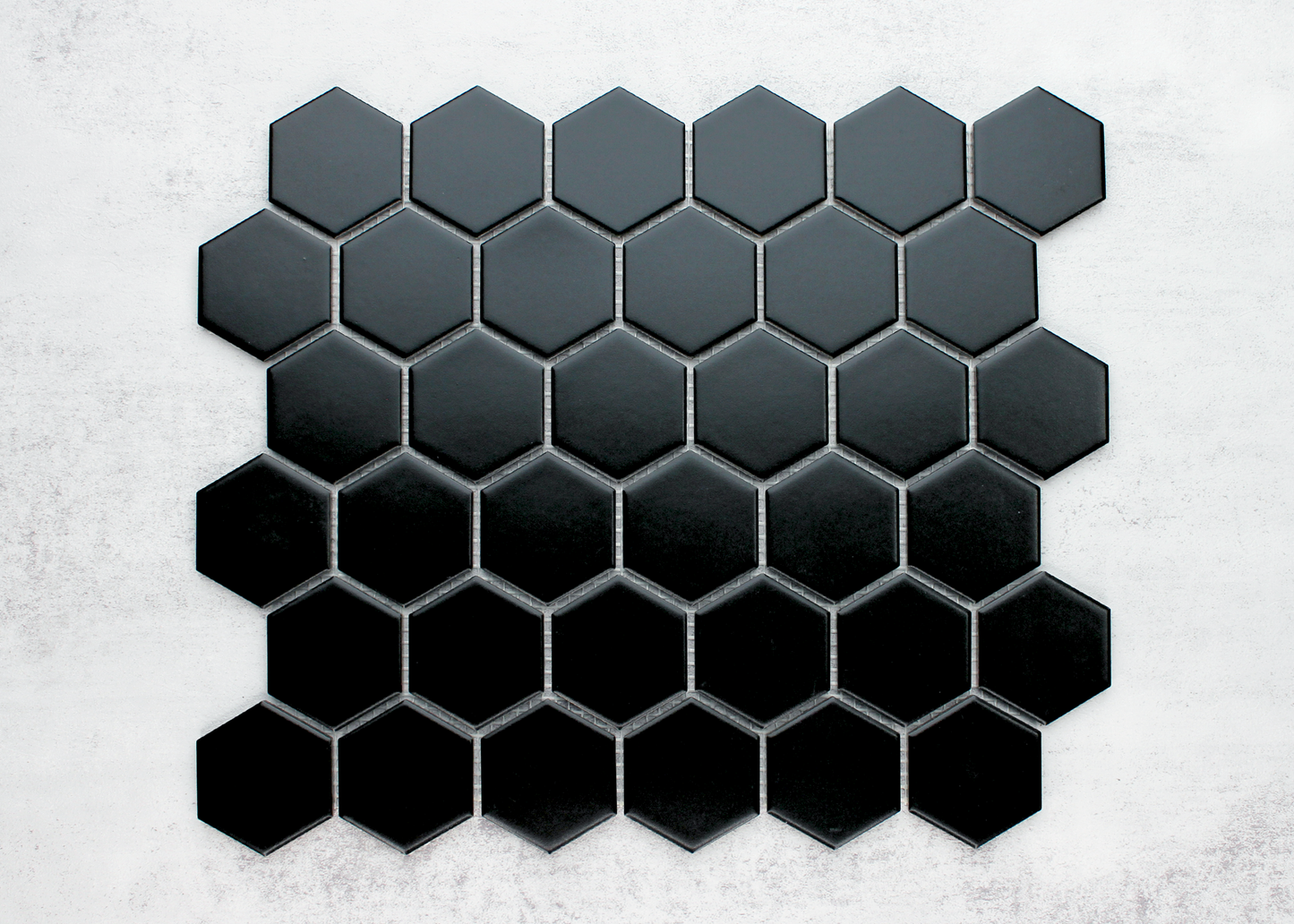 Black Matt Medium Hexagon-HEXAGON-Mosaic Mode